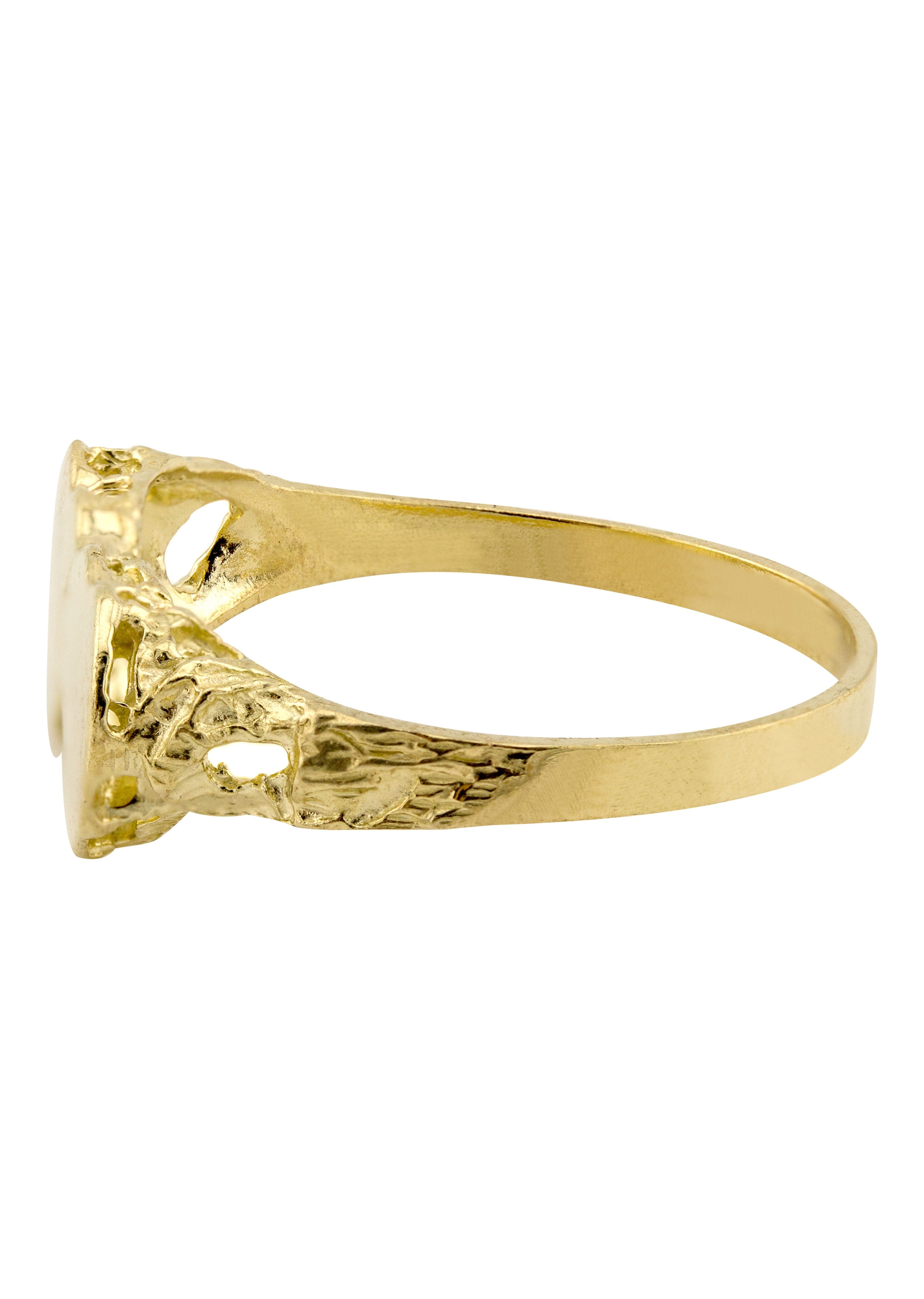 Manufacturer 1 Mens Hearts Signet Ring - 10K Gold | 2 Grams