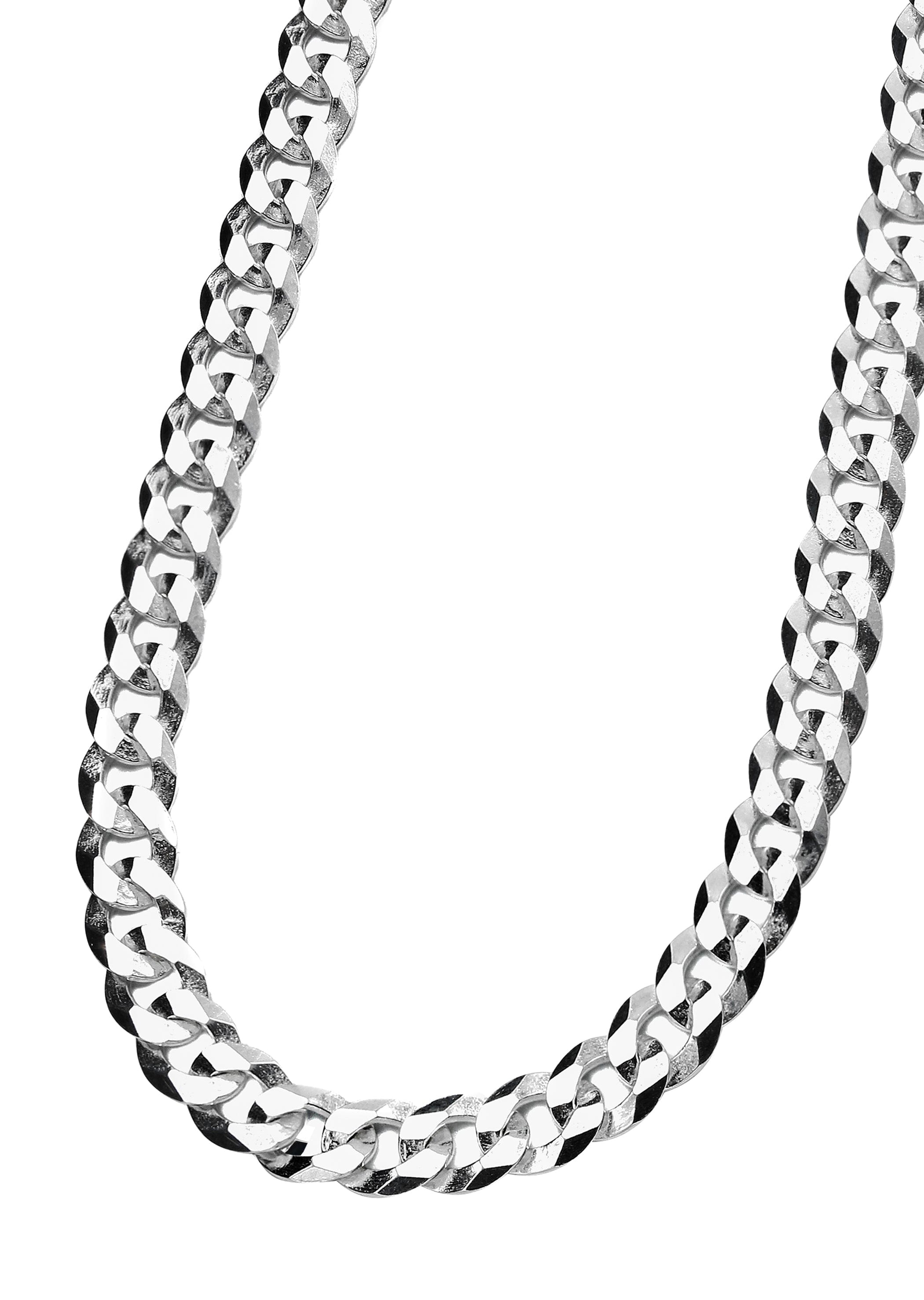 Manufacturer 43 Silver Chain - Mens White Chain / Curb Chain / 5 mm