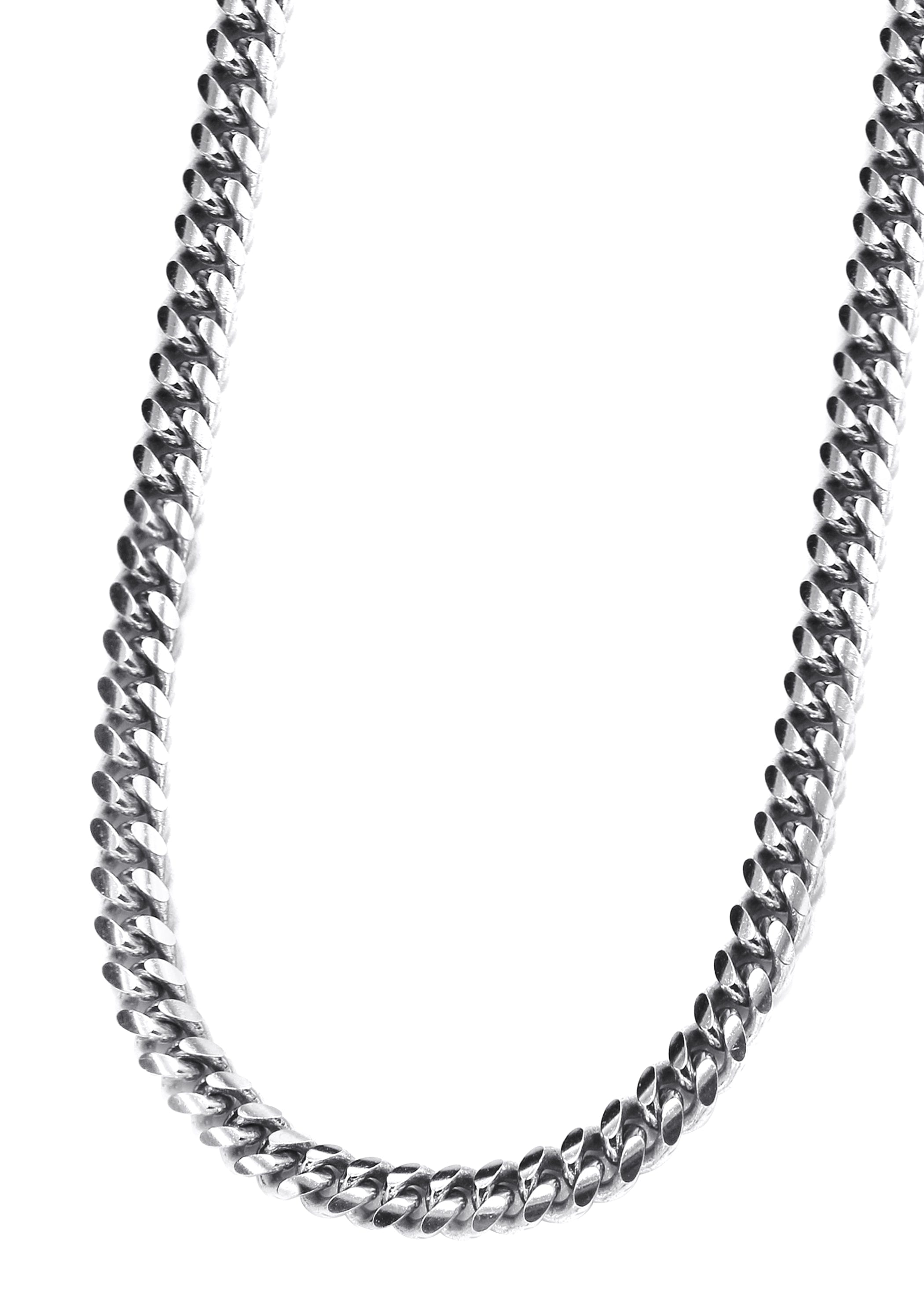 Manufacturer 43 Silver Chain - Mens White Chain / Miami Cuban Link / 4 mm