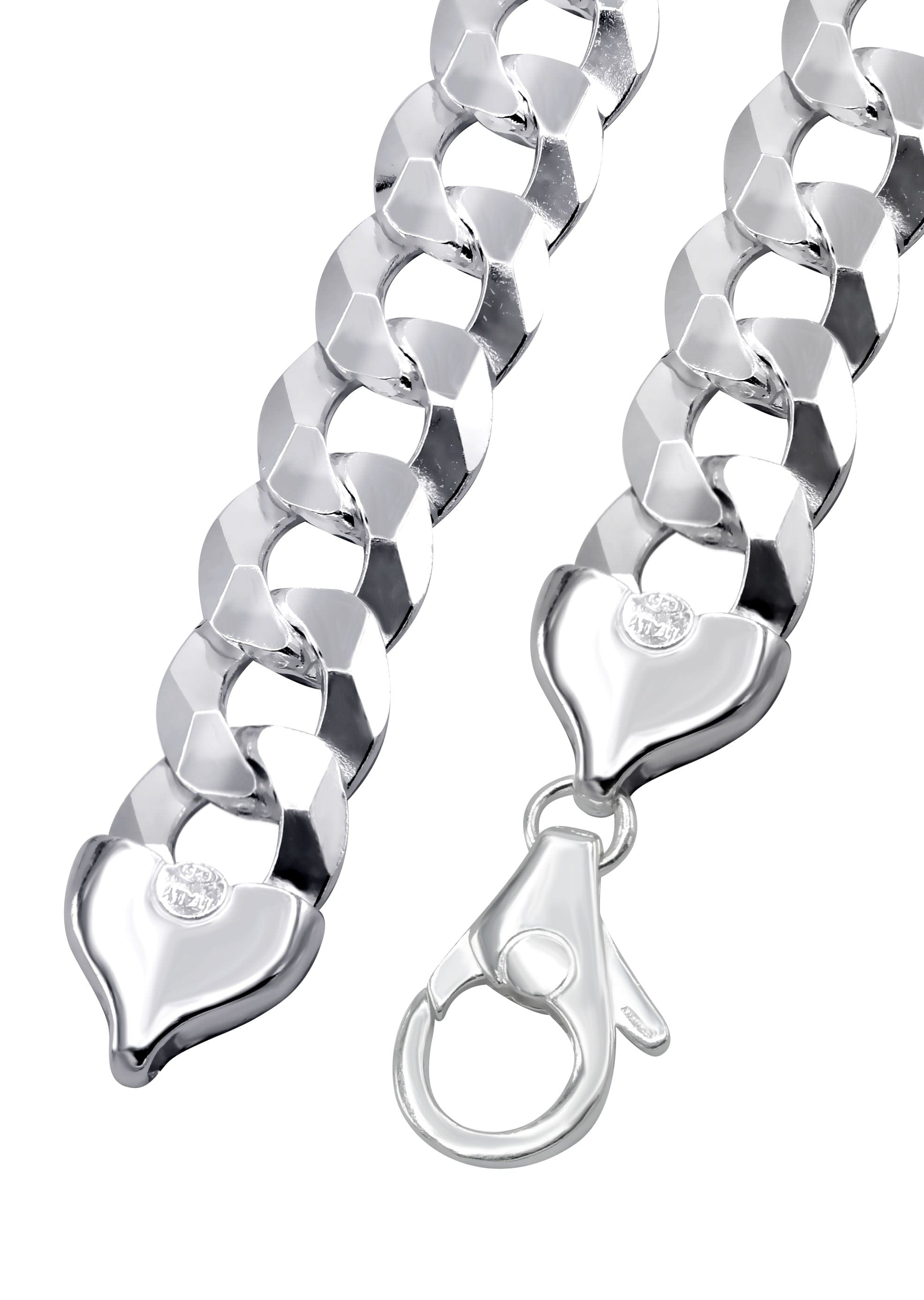 Manufacturer 43 Silver Chain - Mens White Chain / Curb Chain