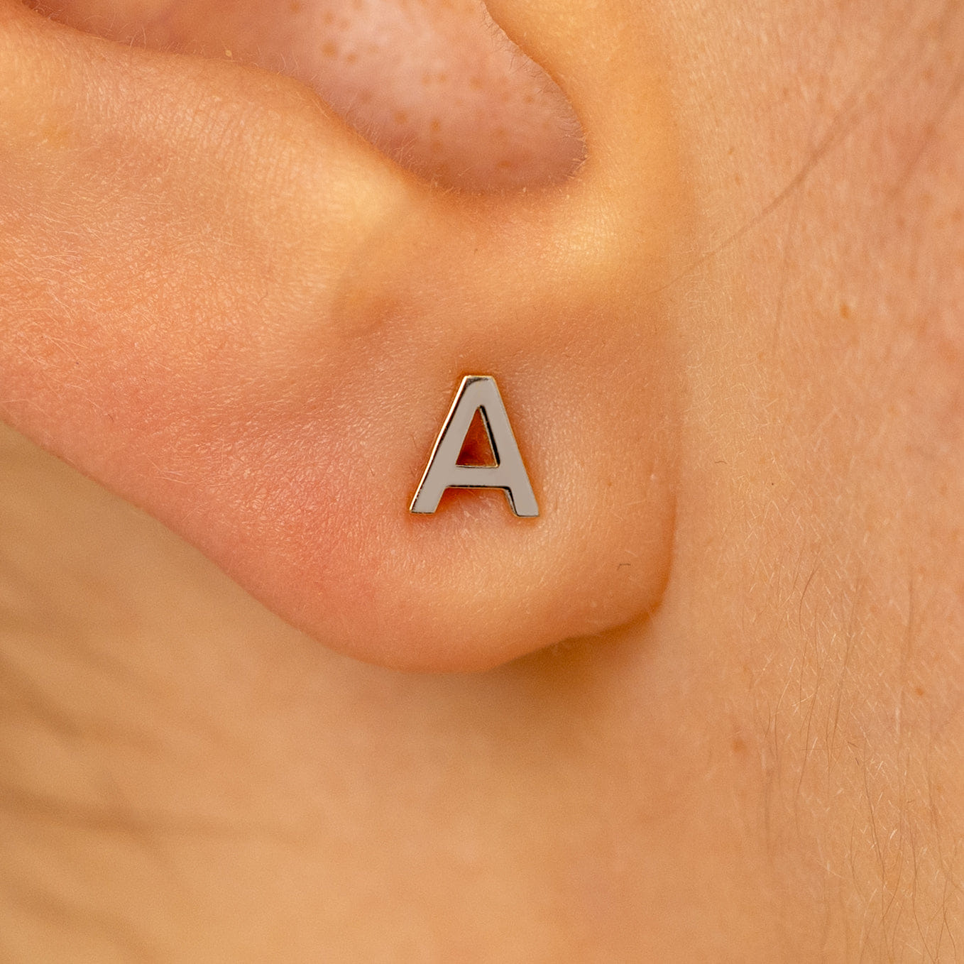 Automic Gold Studio Custom Initial Earring