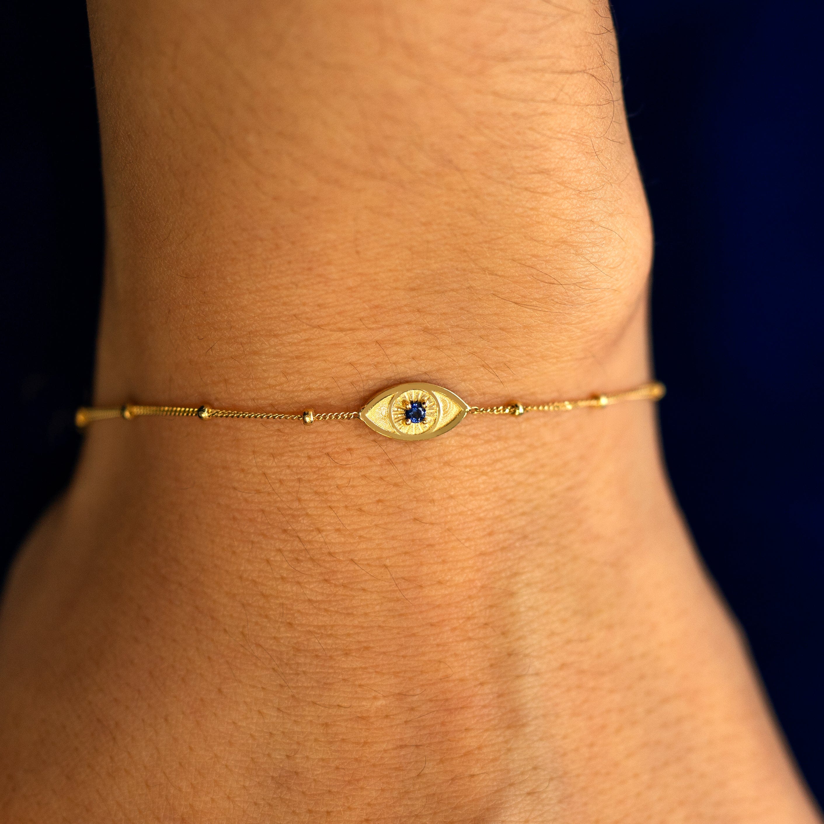 Automic Gold Studio Gemstone Evil Eye Bracelet