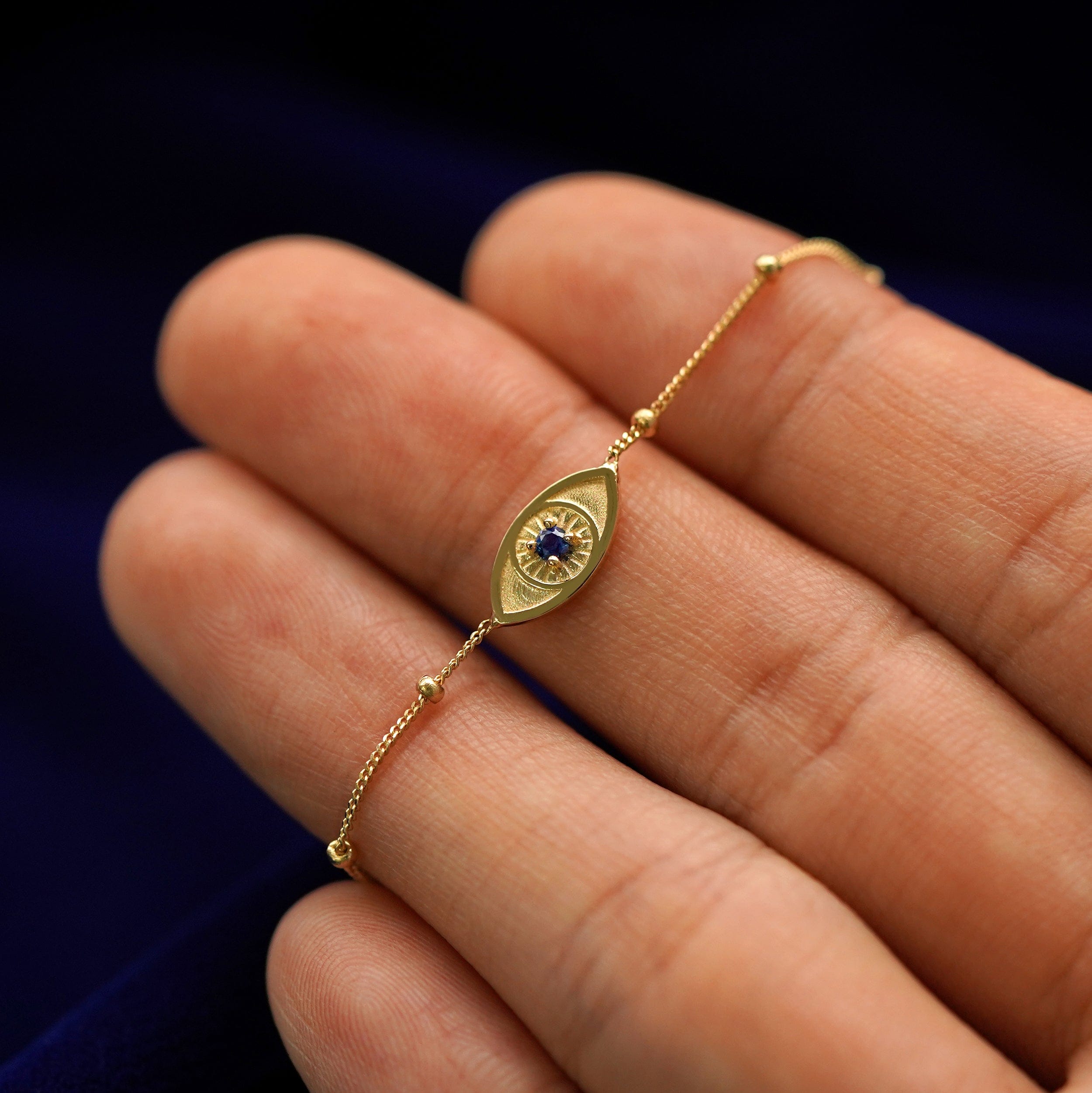 Automic Gold Studio Gemstone Evil Eye Bracelet