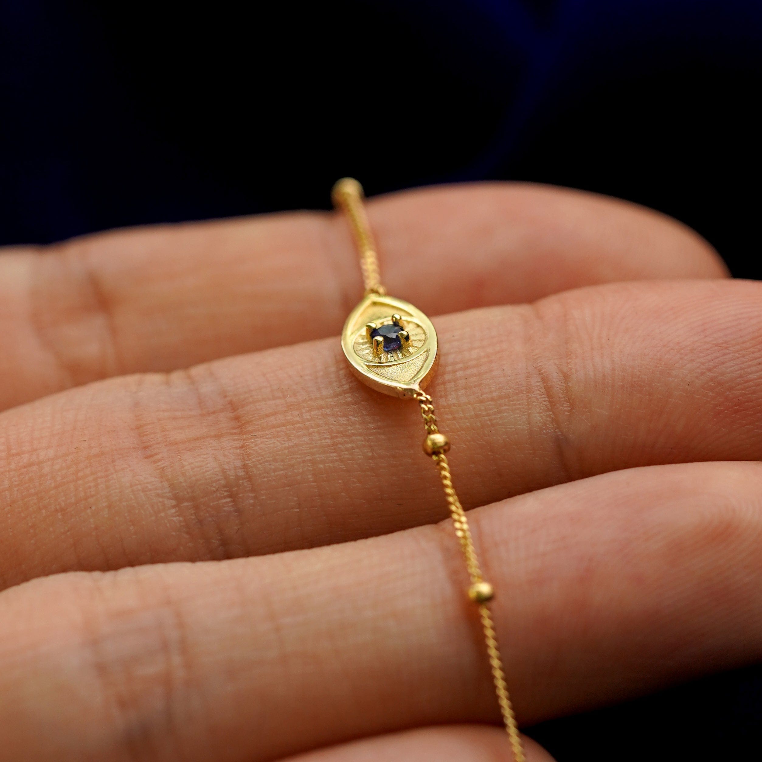 Automic Gold Studio Gemstone Evil Eye Bracelet