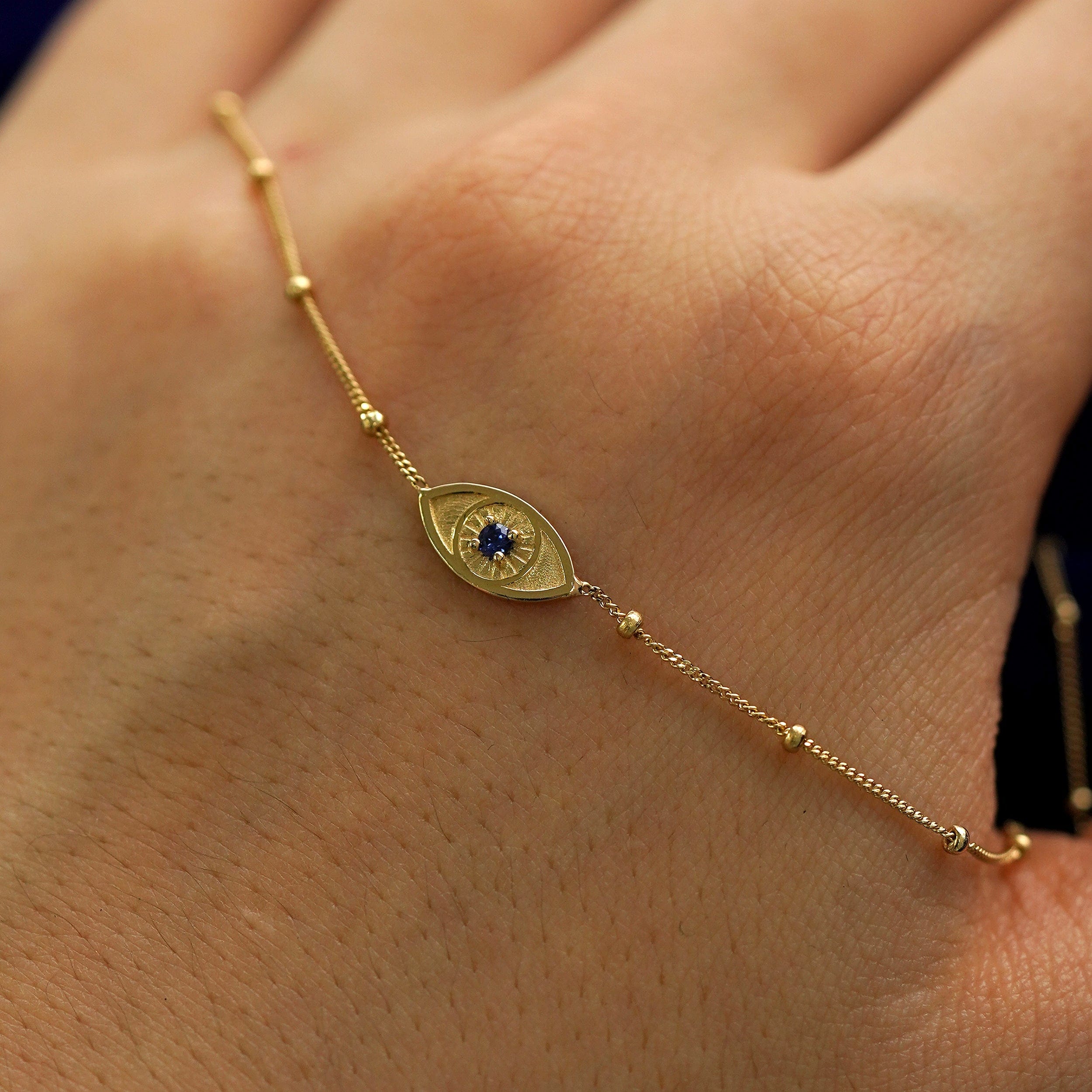 Automic Gold Studio Gemstone Evil Eye Bracelet
