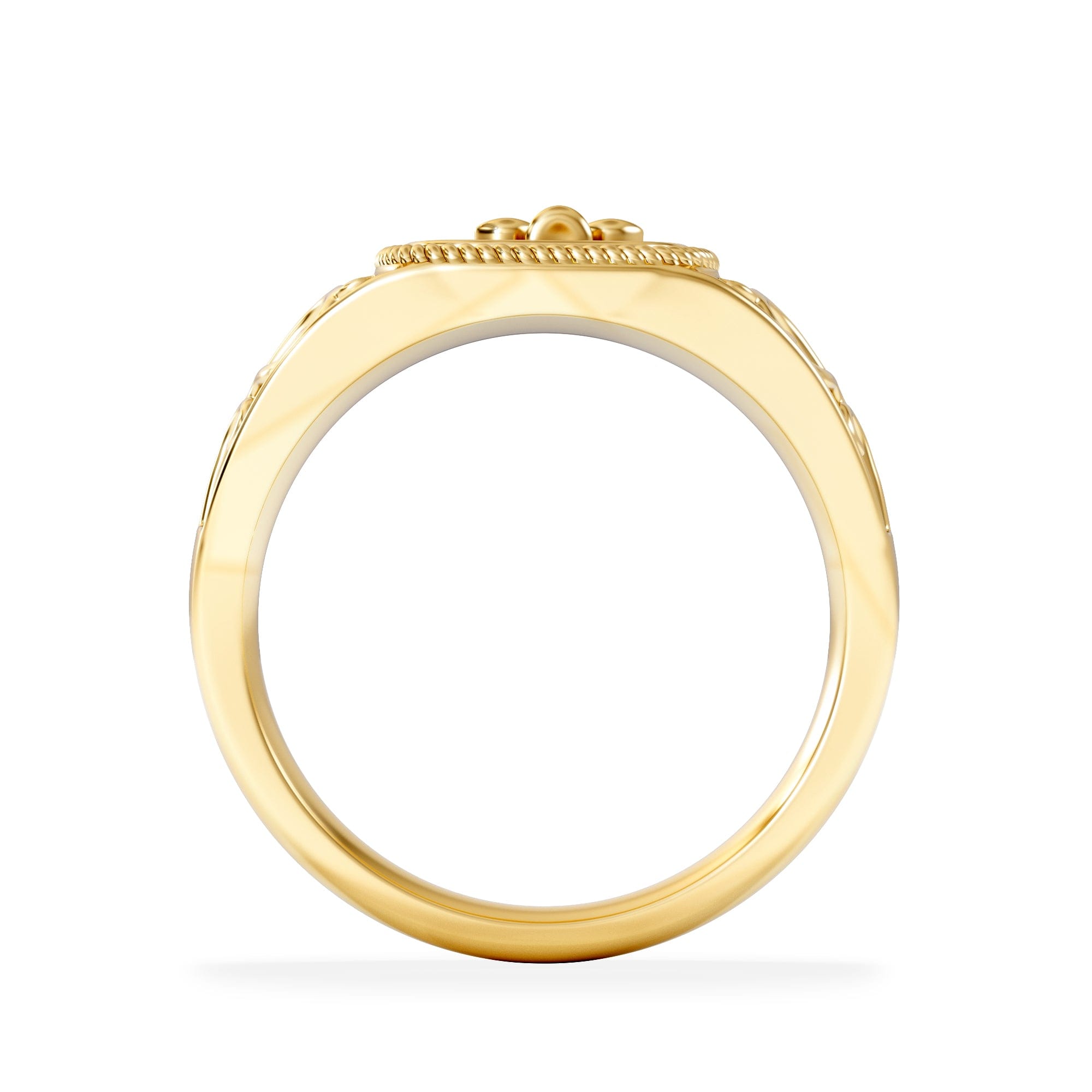 Diamond Libra Zodiac 0.01ct Lab Diamond Signet Ring in 18K Gold Vermeil