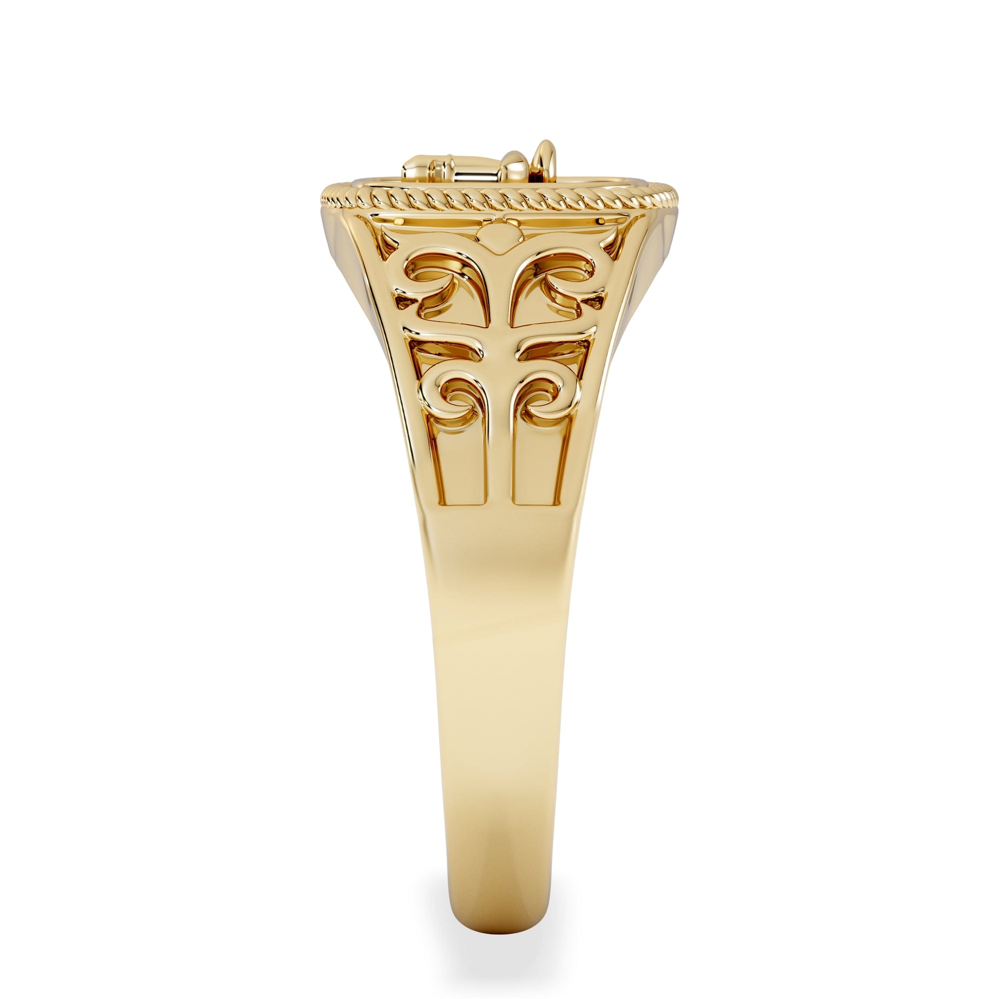 Diamond Libra Zodiac 0.01ct Lab Diamond Signet Ring in 18K Gold Vermeil