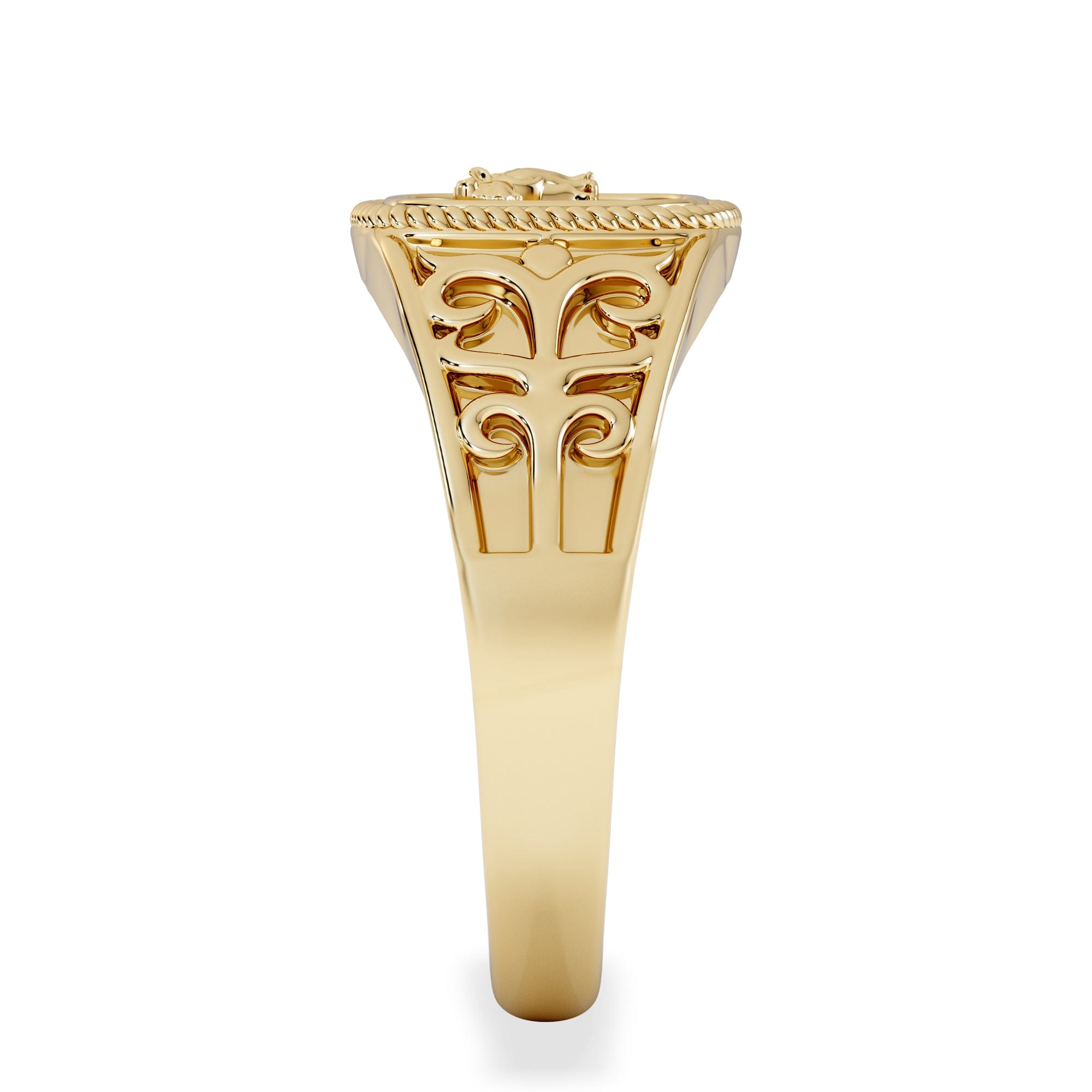 Diamond Leo Zodiac 0.01ct Lab Diamond Signet Ring in 18K Gold Vermeil