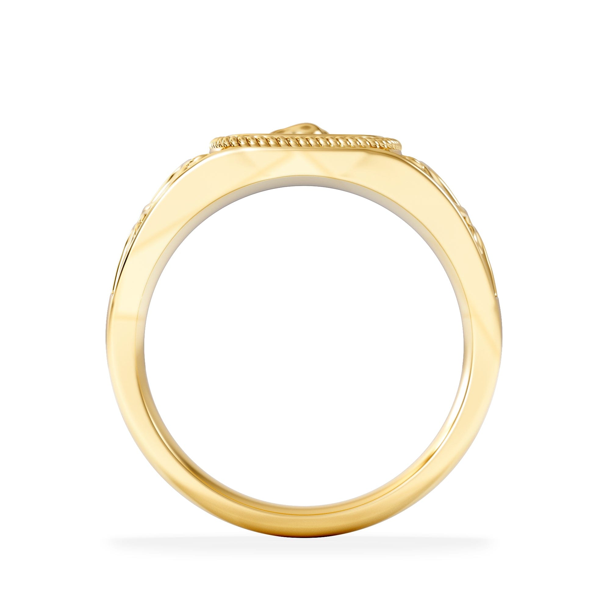 Diamond Taurus Zodiac 0.01ct Lab Diamond Signet Ring in 18K Gold Vermeil