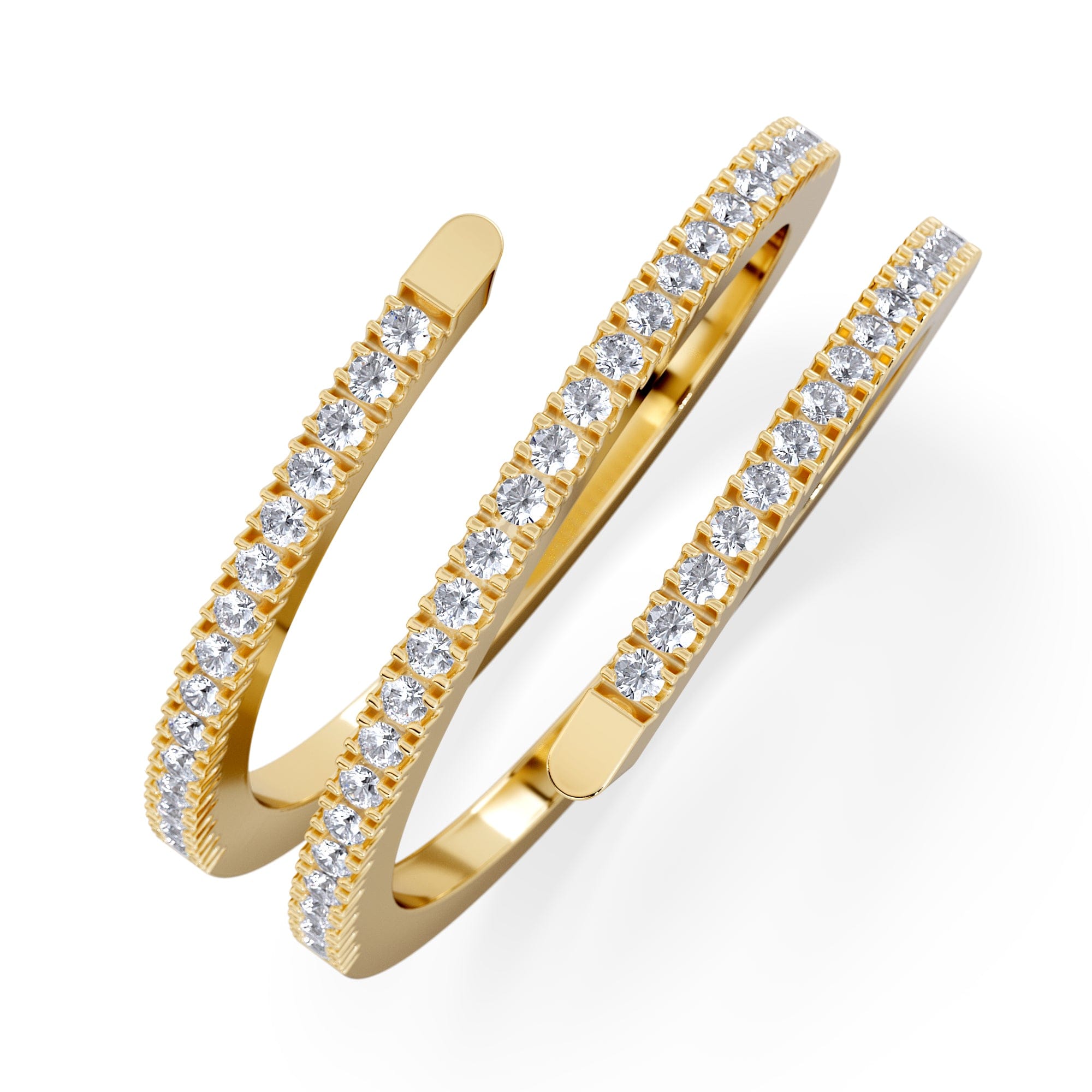 Diamond Lab Diamond Spiral Ring 0.25ct in 18k Gold Vermeil