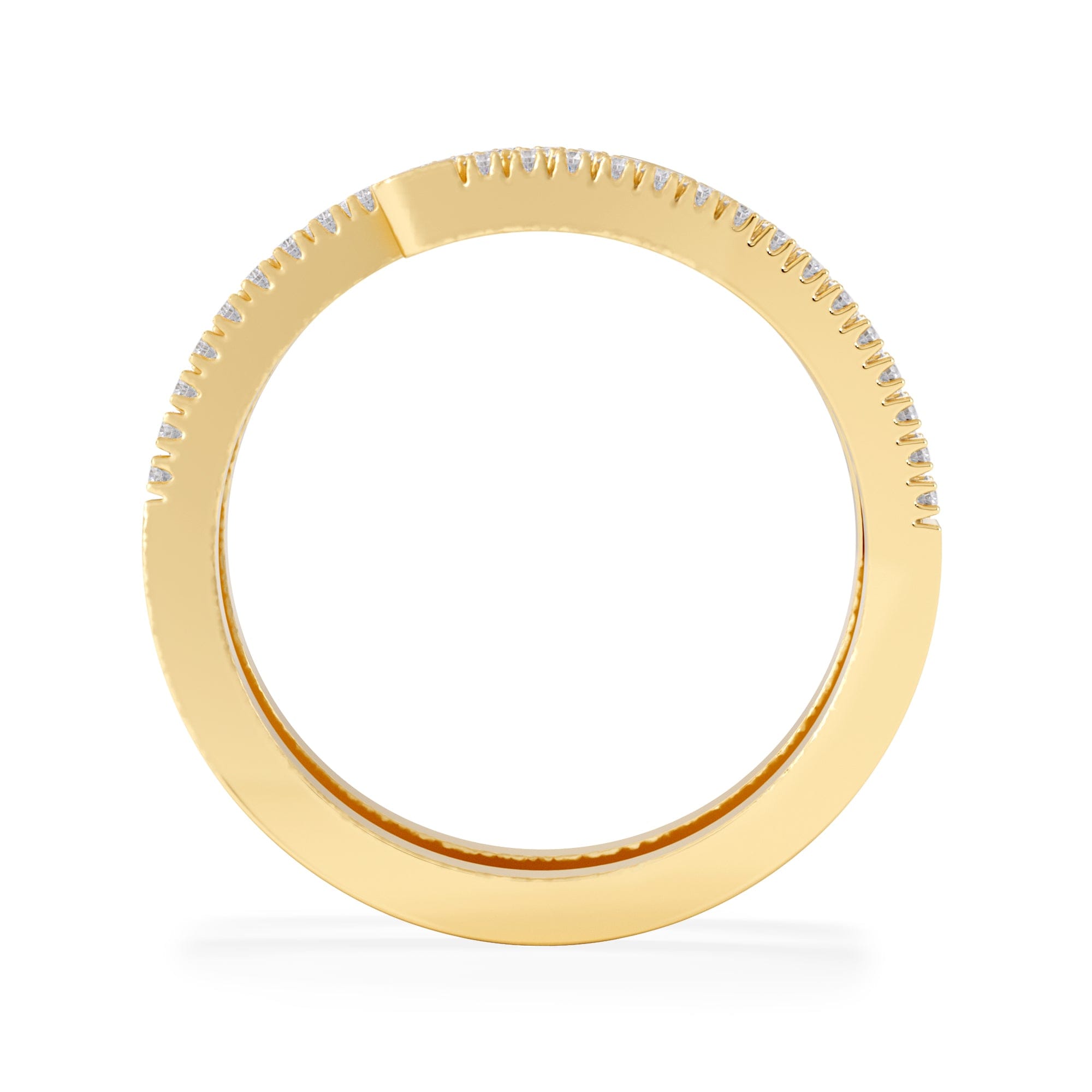 Diamond Lab Diamond Spiral Ring 0.25ct in 18k Gold Vermeil