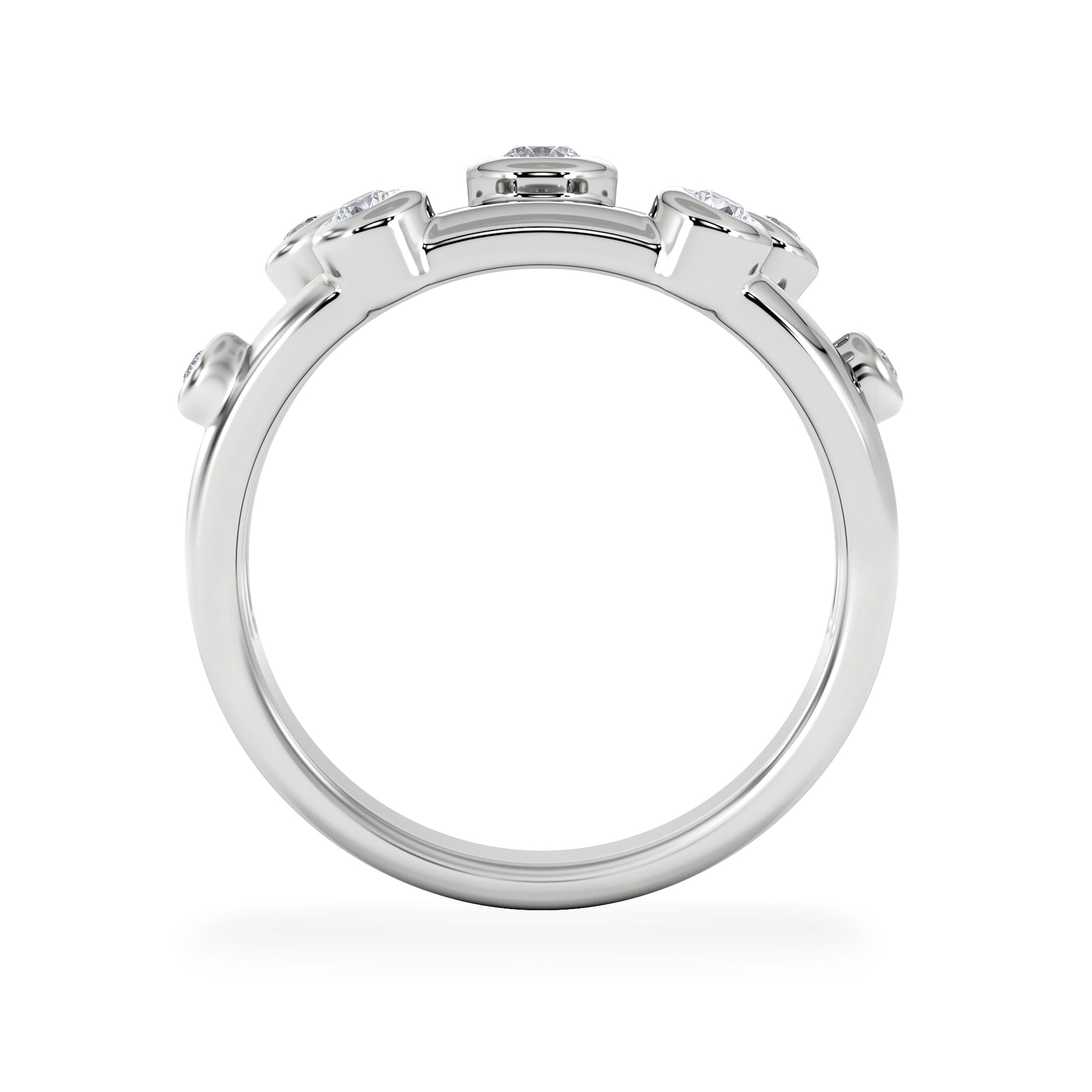 Diamond Lab Diamond Rain Drop Ring 0.50ct in 925 Silver