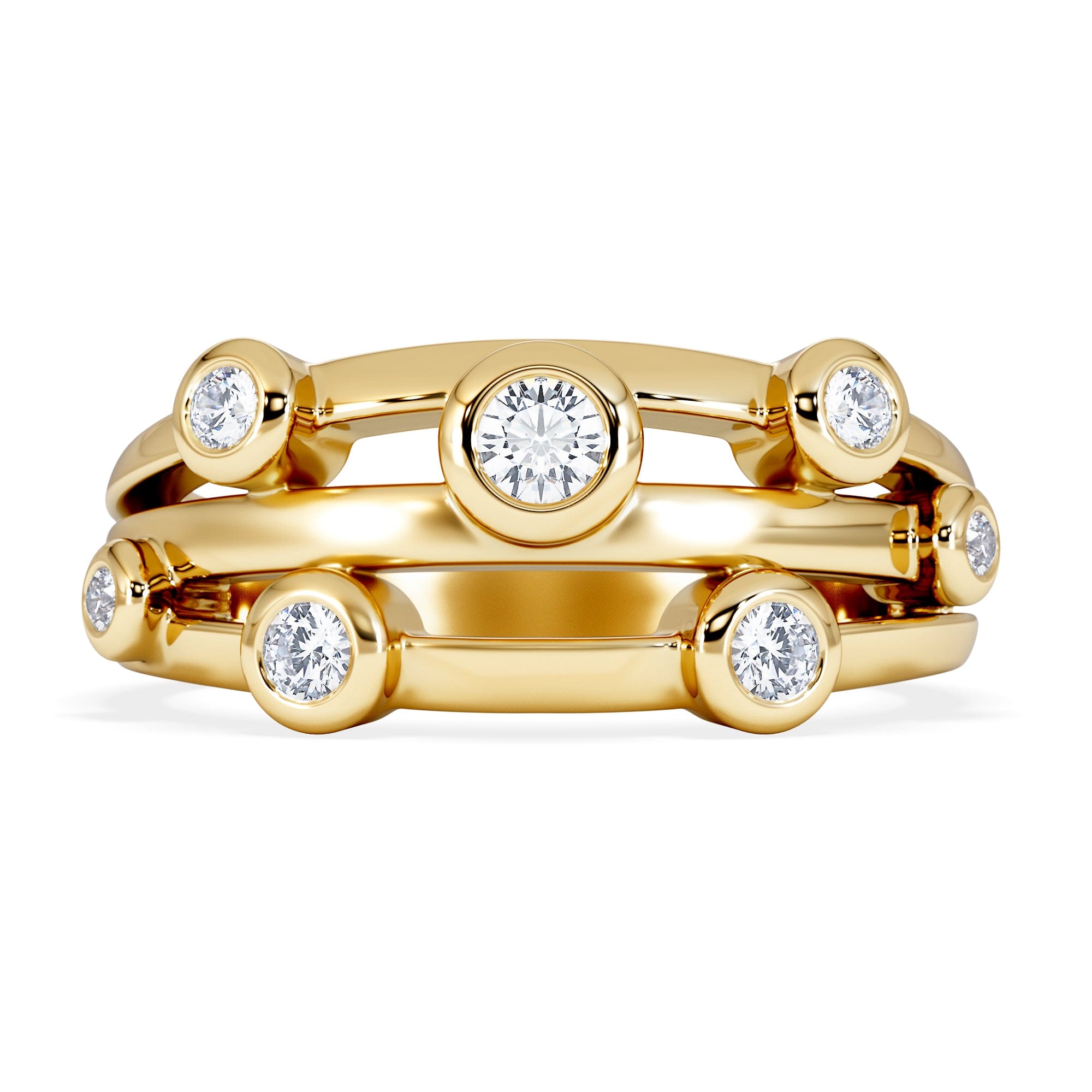 Diamond Lab Diamond Rain Drop Ring 0.25ct in 18K Gold Vermeil