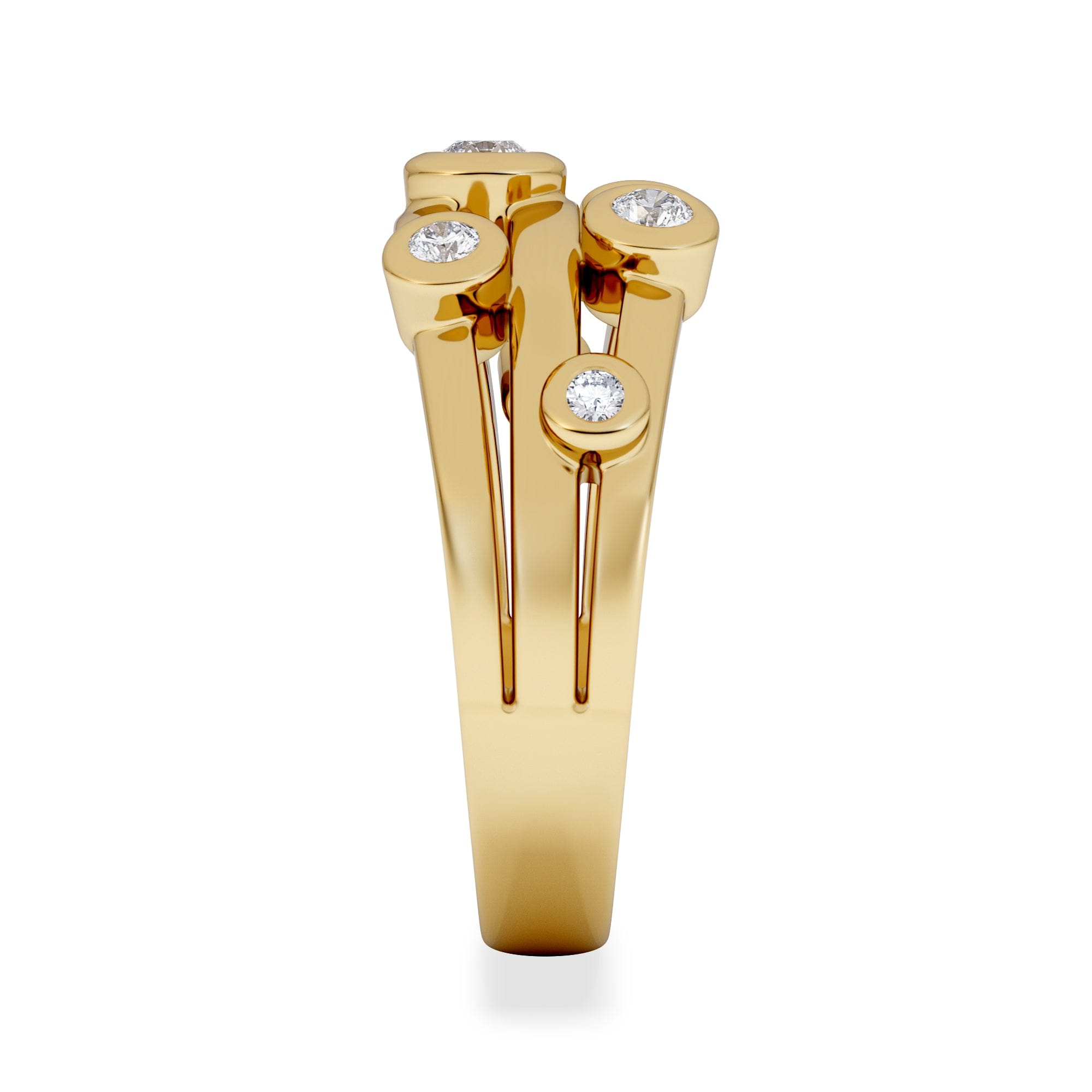 Diamond Lab Diamond Rain Drop Ring 0.25ct in 18K Gold Vermeil