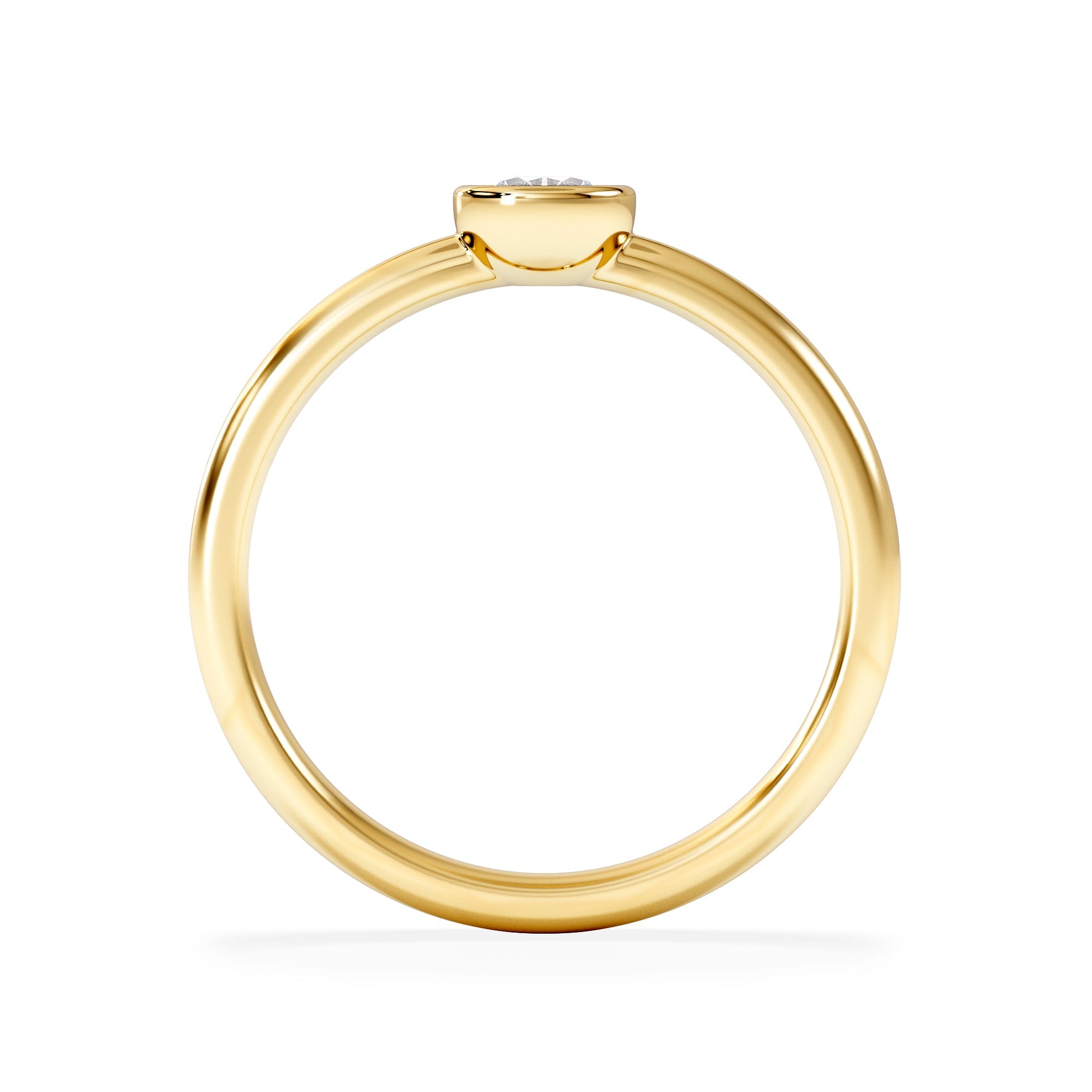 Solitaire Horizon Round Cut Lab Diamond Solitaire Ring 0.25ct H/SI in 9K Gold