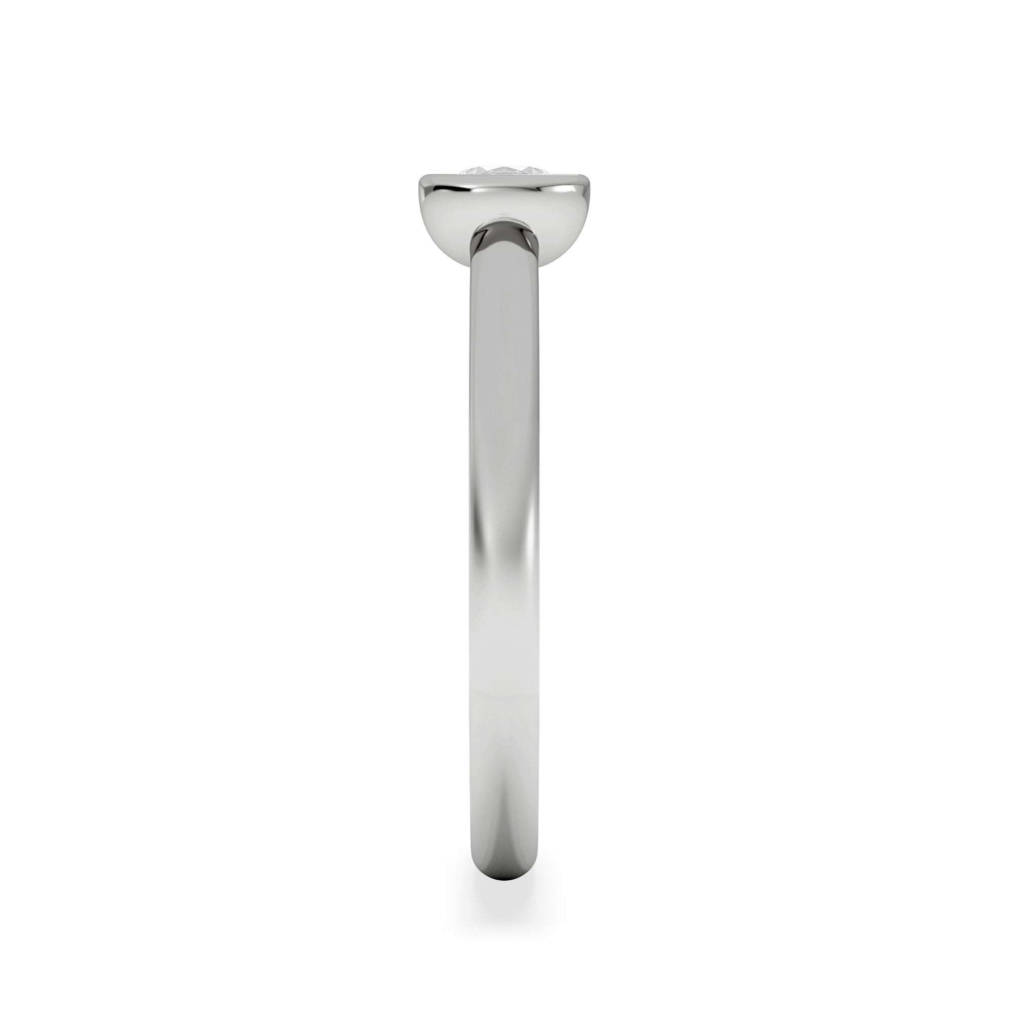 Solitaire Horizon Round Cut Lab Diamond Solitaire Ring 0.25ct H/SI in 925 Silver