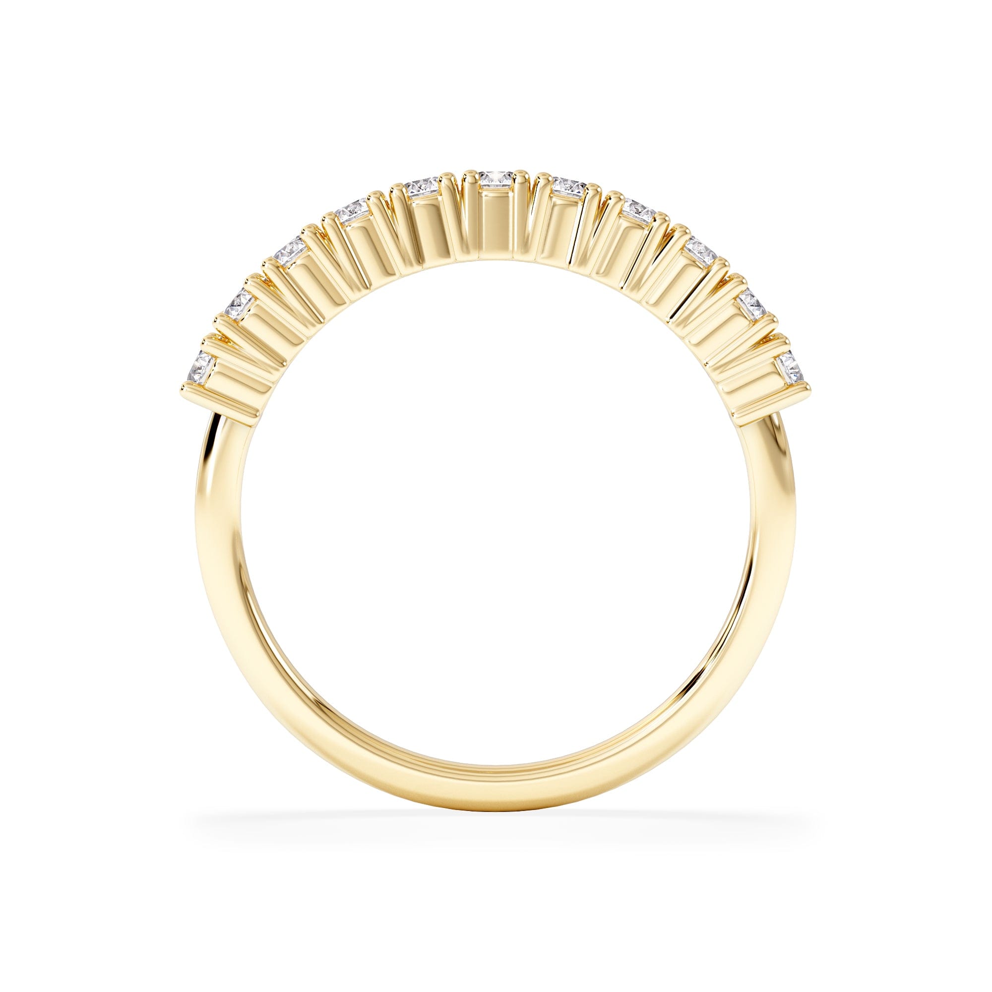 Diamond Twilight Lab Diamond 0.50ct H/SI Half Eternity Ring in 18K Gold Vermeil
