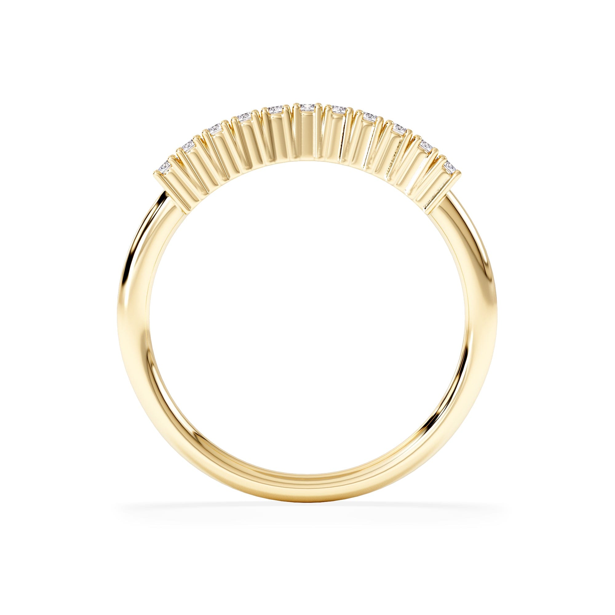 Diamond Twilight Lab Diamond 0.15ct H/SI Half Eternity Ring in 18K Gold Vermeil