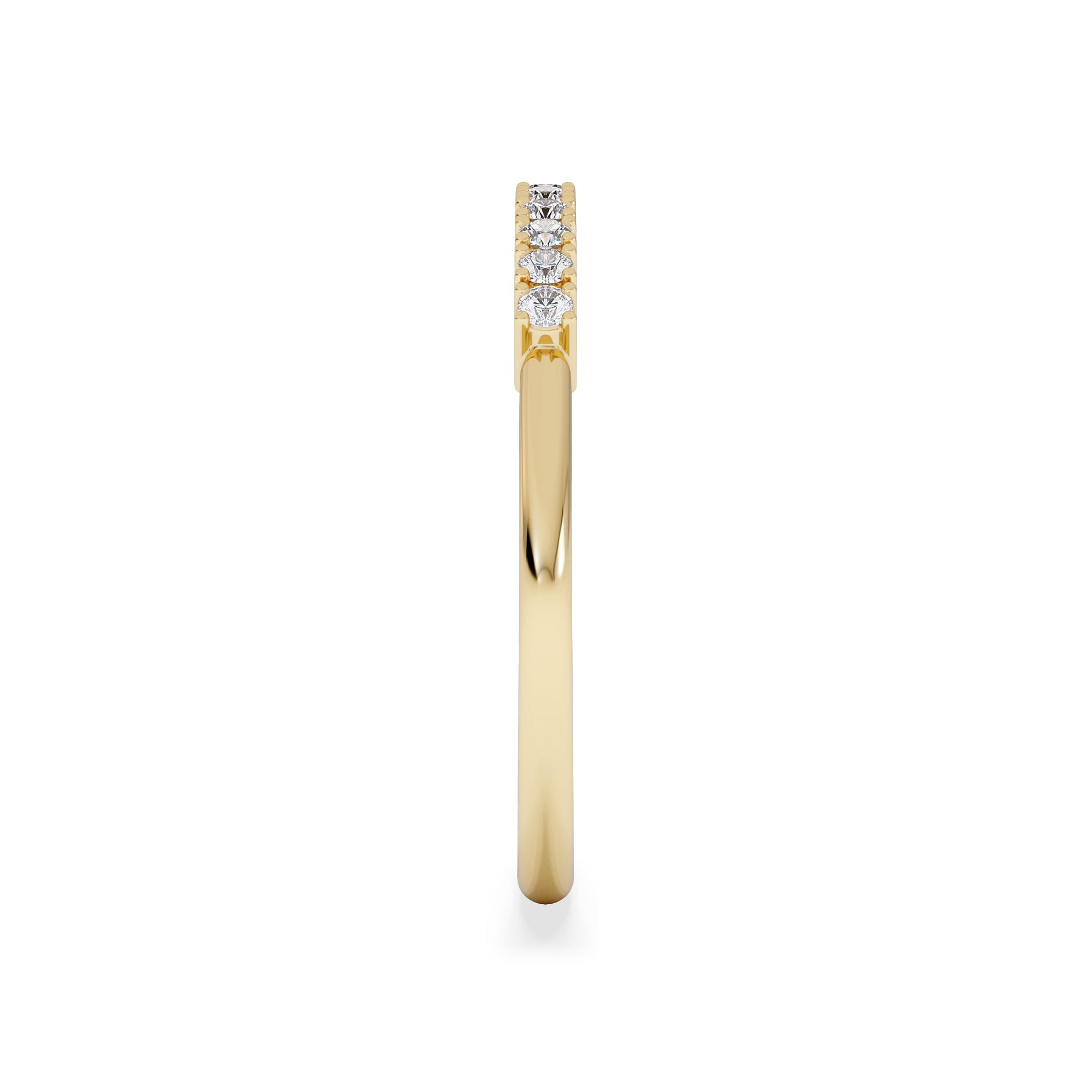 Diamond Twilight Lab Diamond 0.15ct H/SI Half Eternity Ring in 18K Gold Vermeil