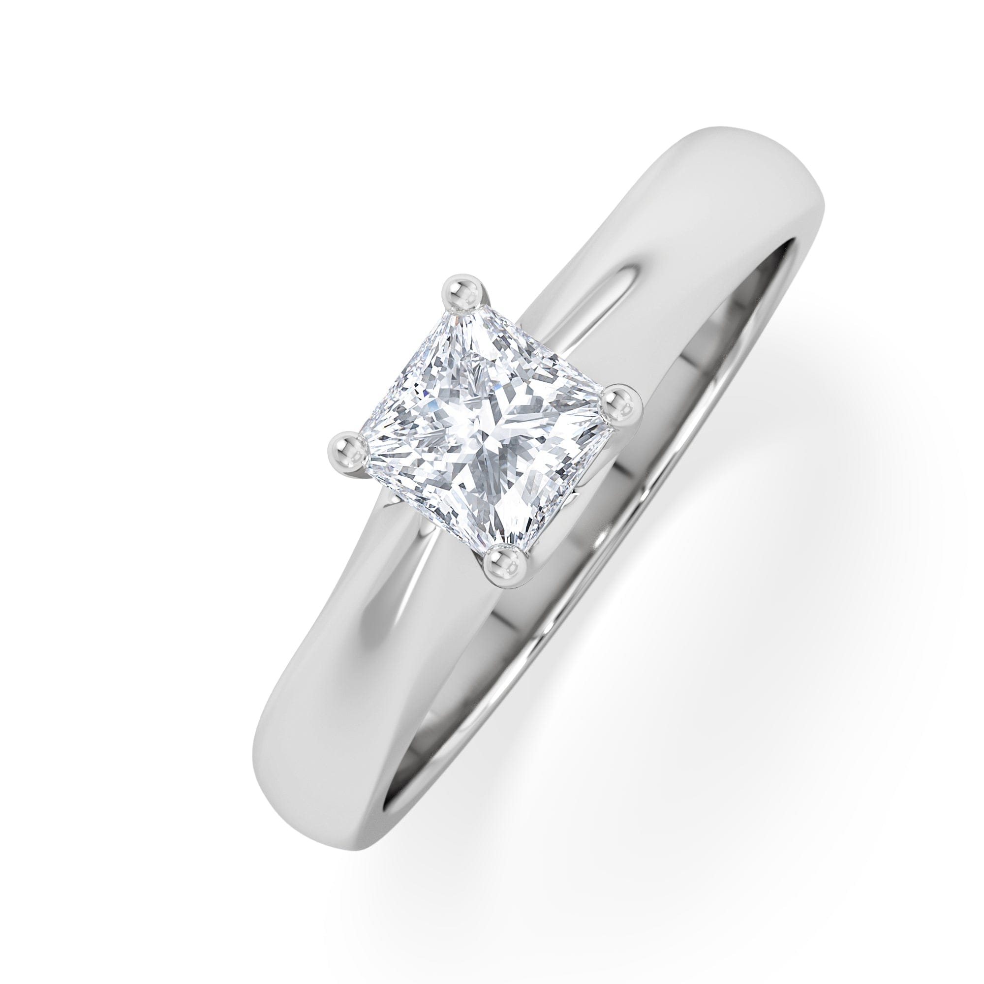PRINCESS Naomi Princess Cut Lab Diamond Engagement Ring 0.50ct H/SI in 925 Silver