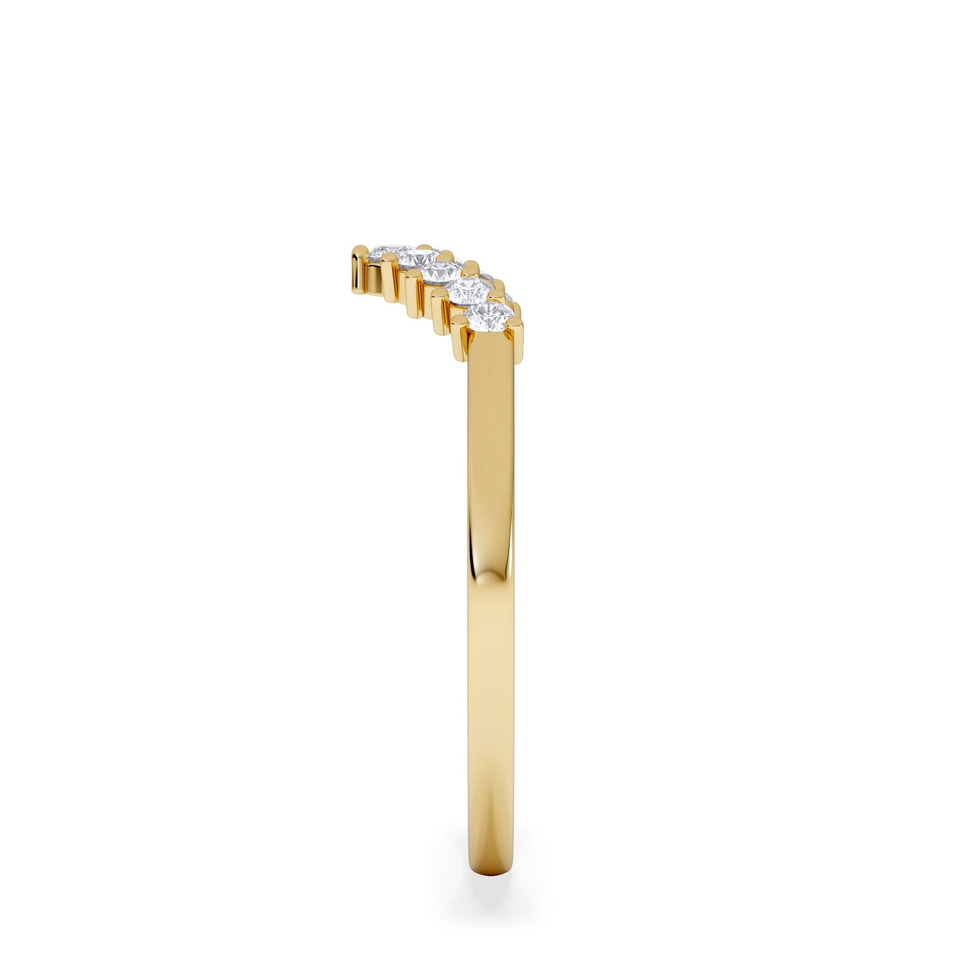 WISHBONE Starlit 0.15ct Lab Diamond Wishbone Ring H/Si Quality in 9K Yellow Gold