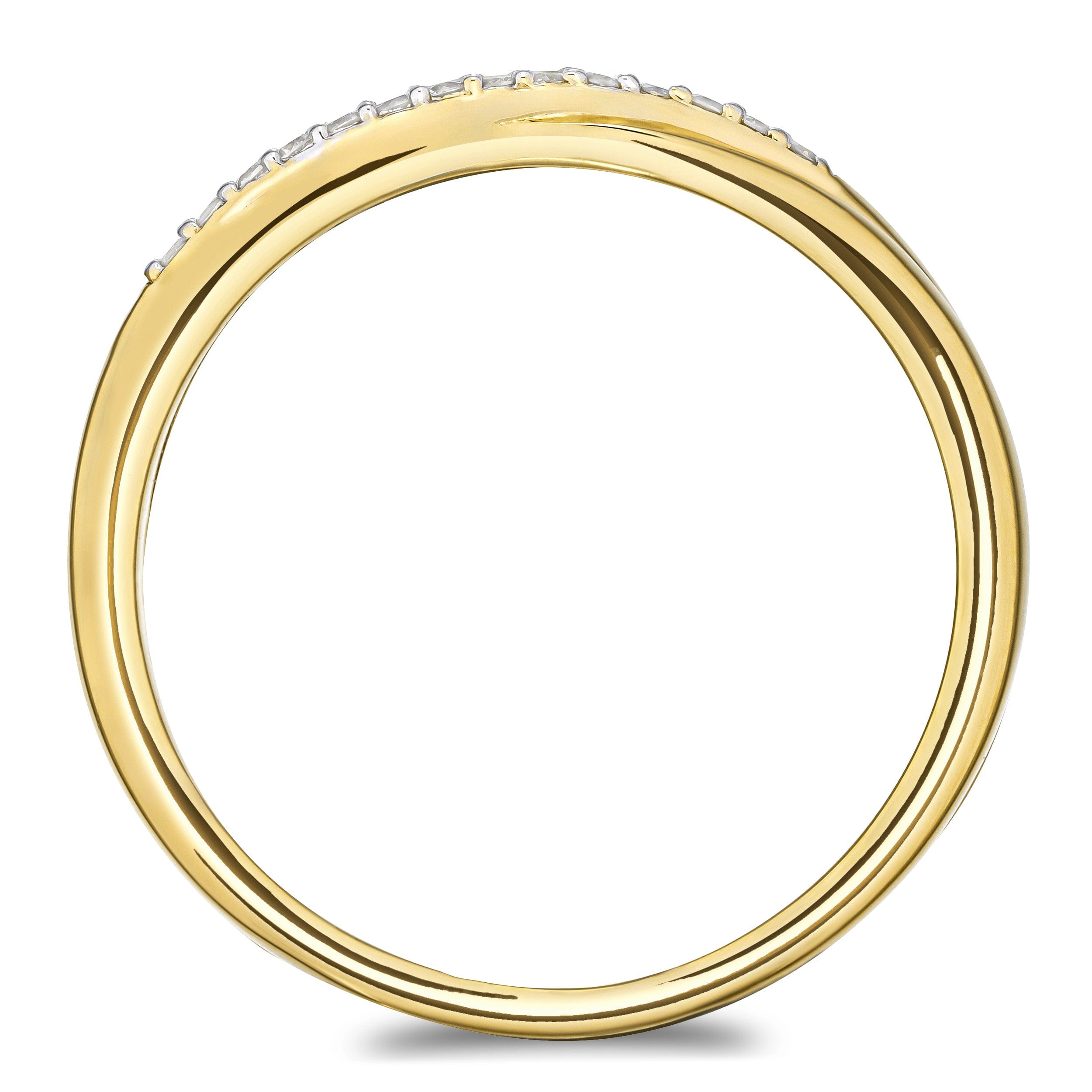 Diamond Lab Diamond Half Eternity Wave Ring 0.05ct in 18K Gold Vermeil