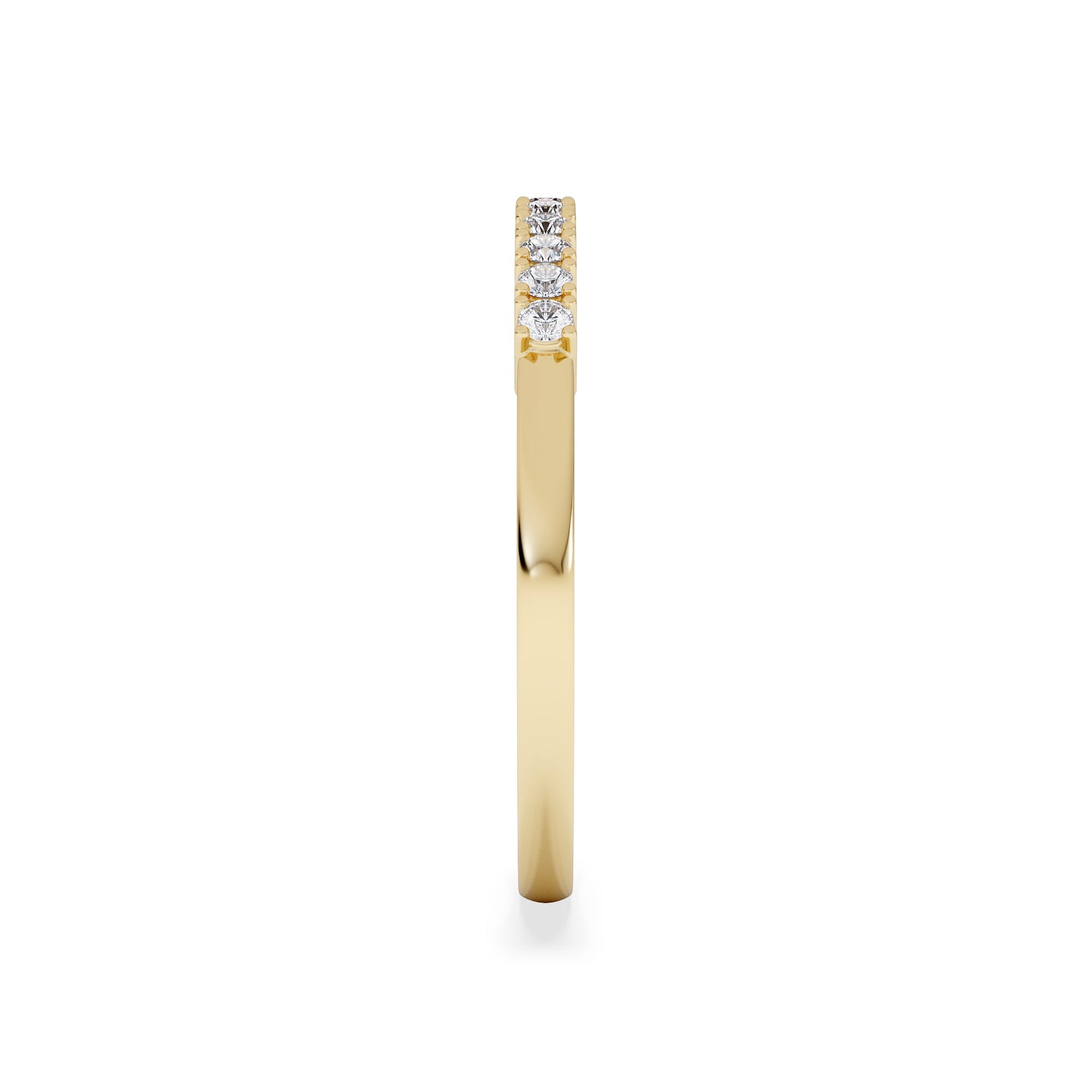 Diamond Half Eternity Ring Lab Diamond 9K Yellow Gold 0.15CT