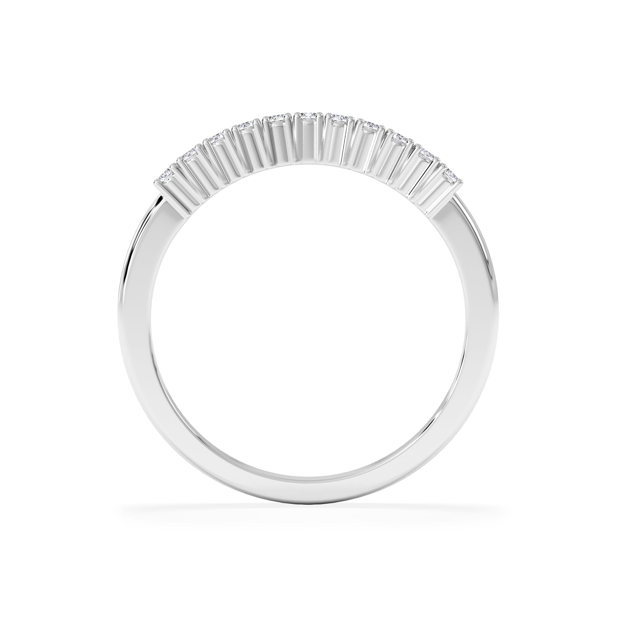 Diamond Half Eternity Ring 0.15CT Claw Set Lab Diamond 9K White Gold