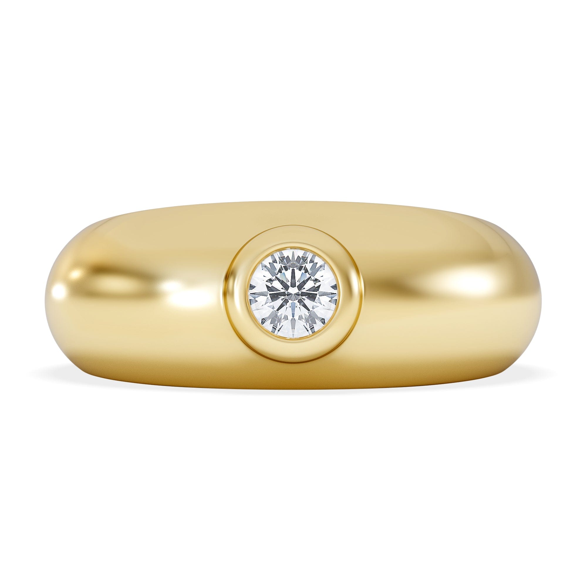 Diamond Lab Diamond Signet Ring 0.25ct in 18K Gold Vermeil H/SI
