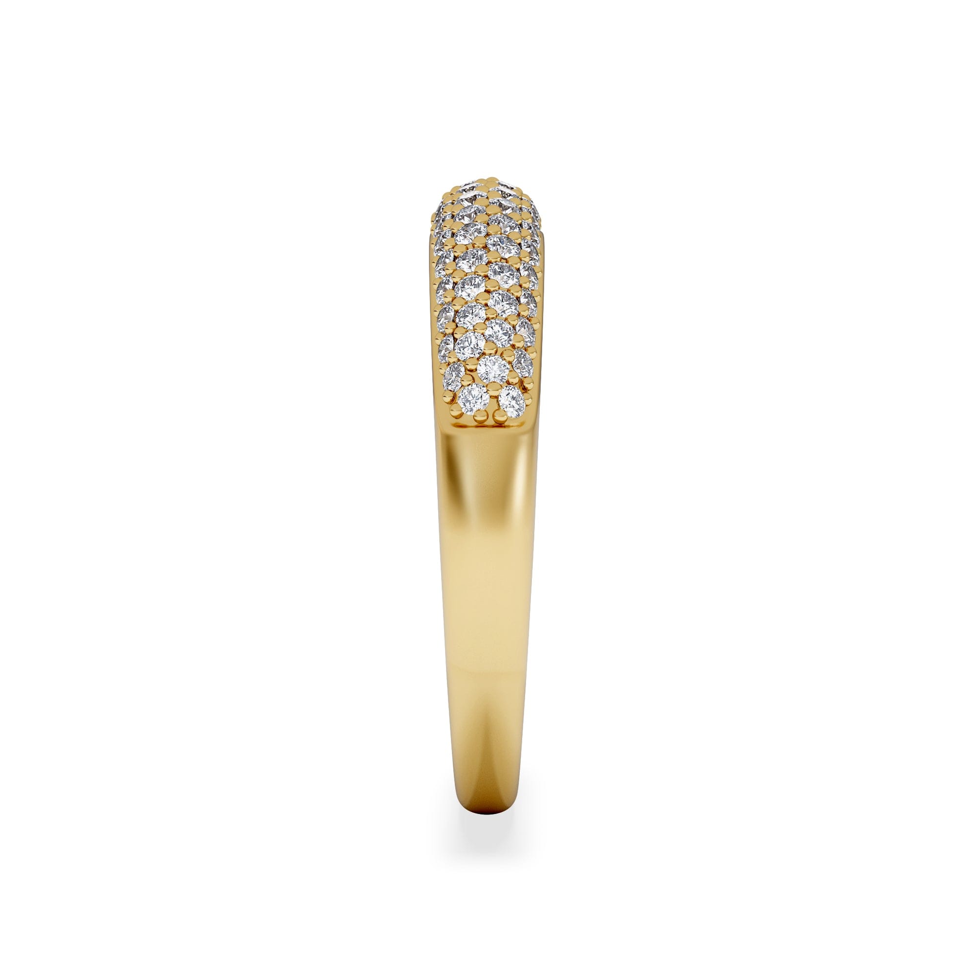 Diamond Lab Diamond Micro Pave Half Eternity Ring 0.50ct in 18k Gold Vermeil