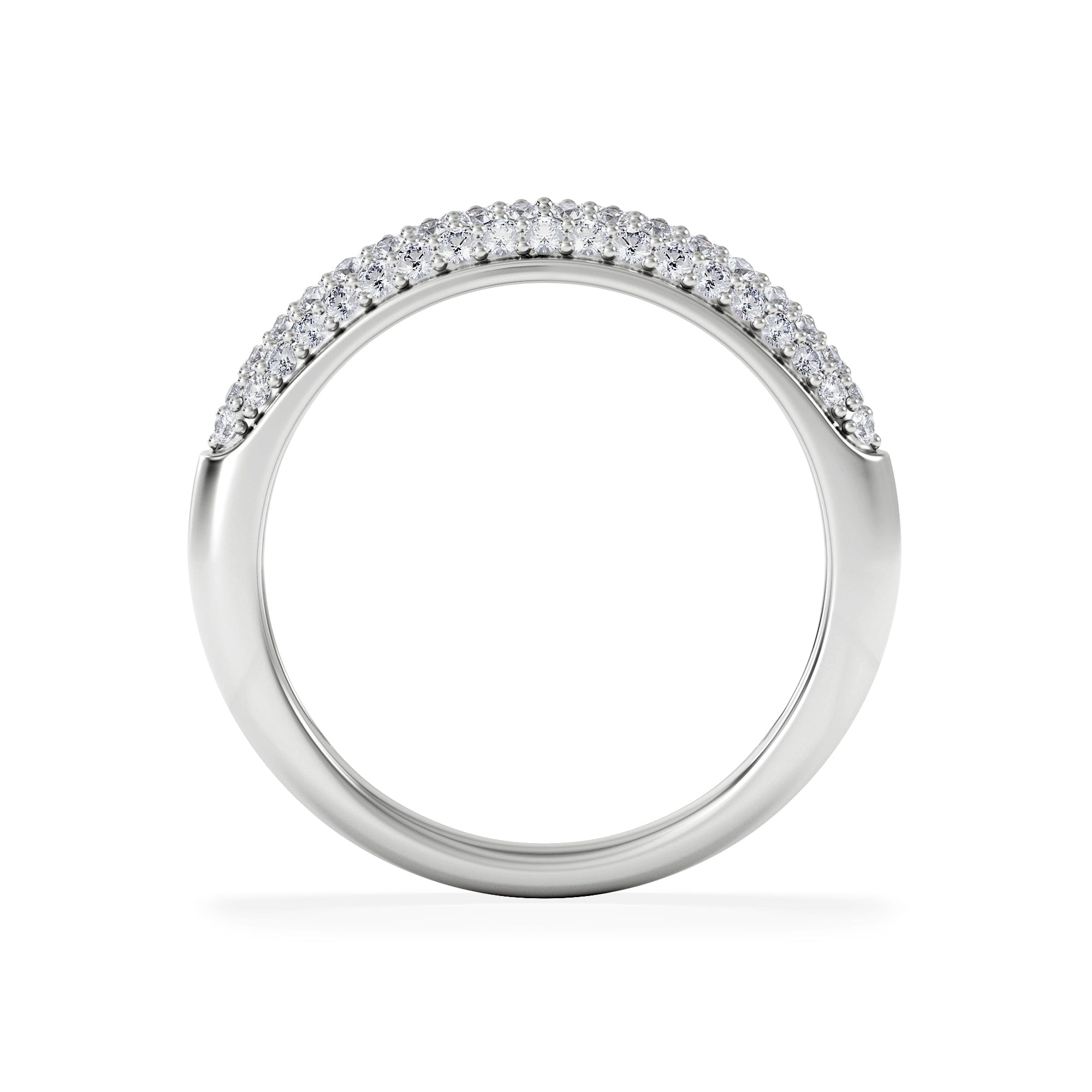 Diamond Lab Diamond Micro Pave Half Eternity Ring 0.50ct in 925 Silver
