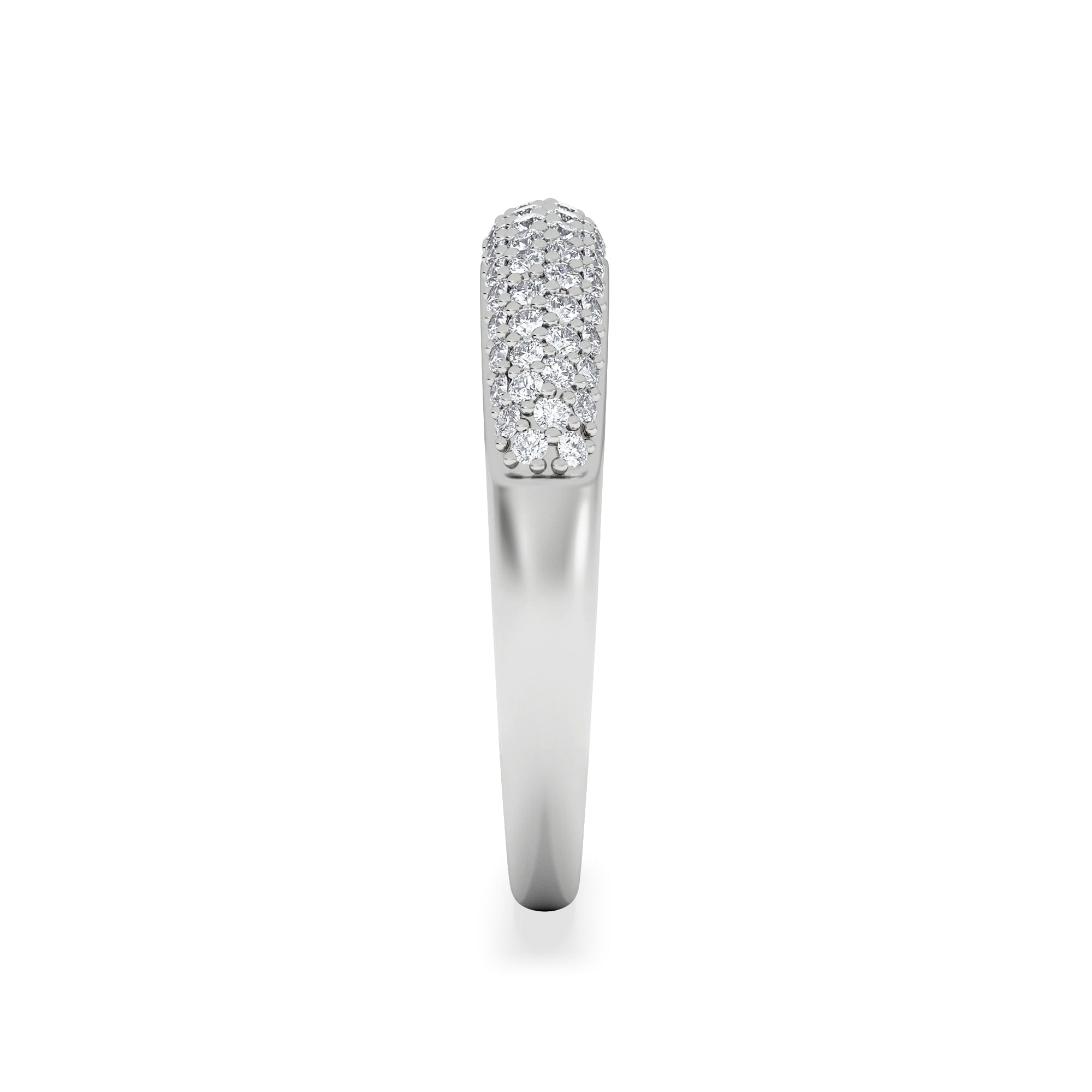 Diamond Lab Diamond Micro Pave Half Eternity Ring 0.50ct in 925 Silver