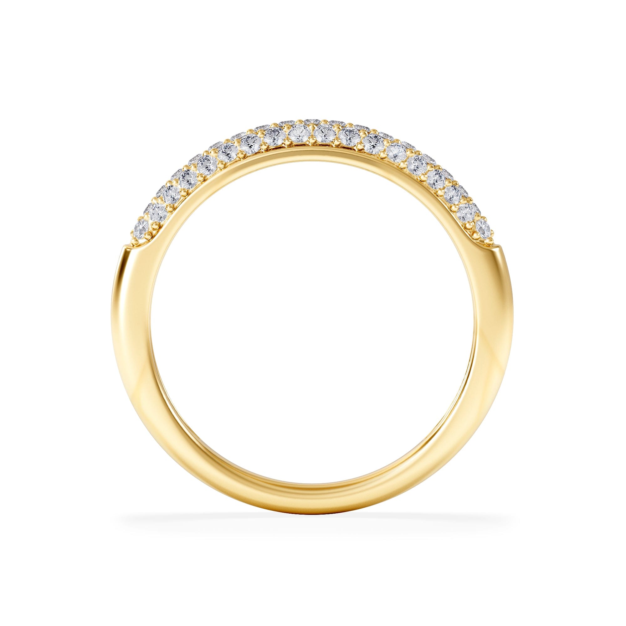 Diamond Lab Diamond Micro Pave Half Eternity Ring 0.30ct in 18k Gold Vermeil