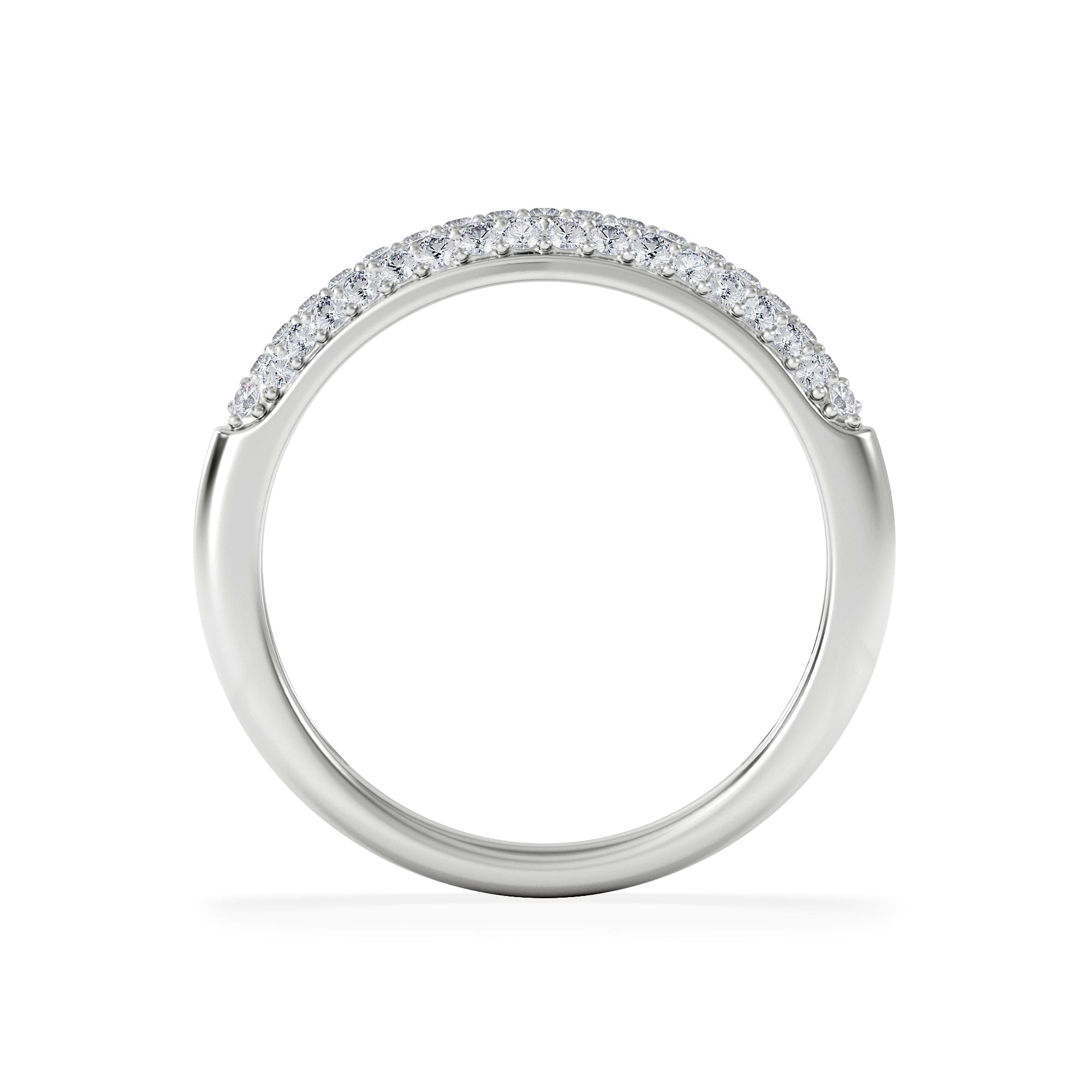 Diamond Lab Diamond Micro Pave Half Eternity Ring 0.30ct in 925 Silver
