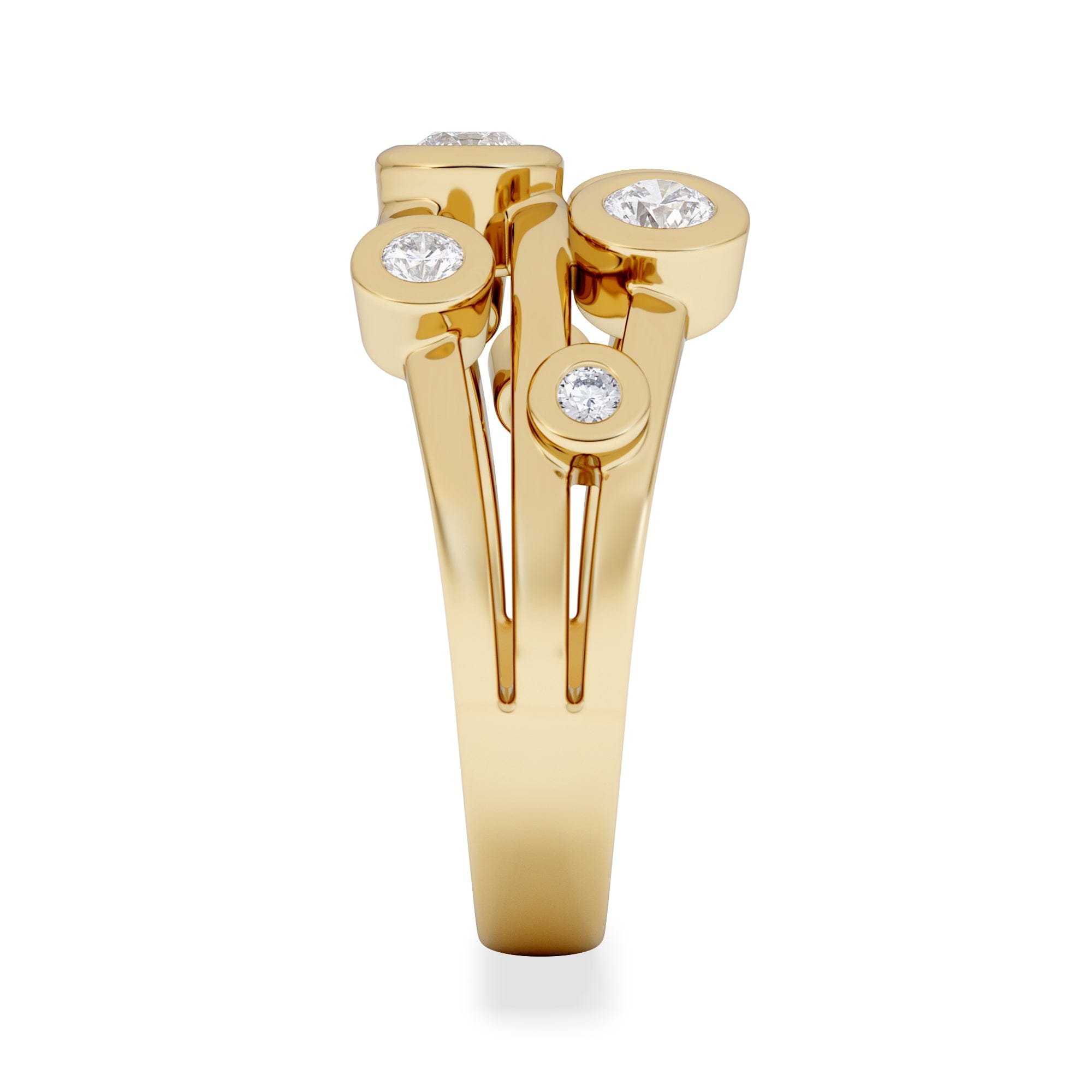 Diamond Lab Diamond Rain Drop Ring 0.50ct in 18K Gold Vermeil