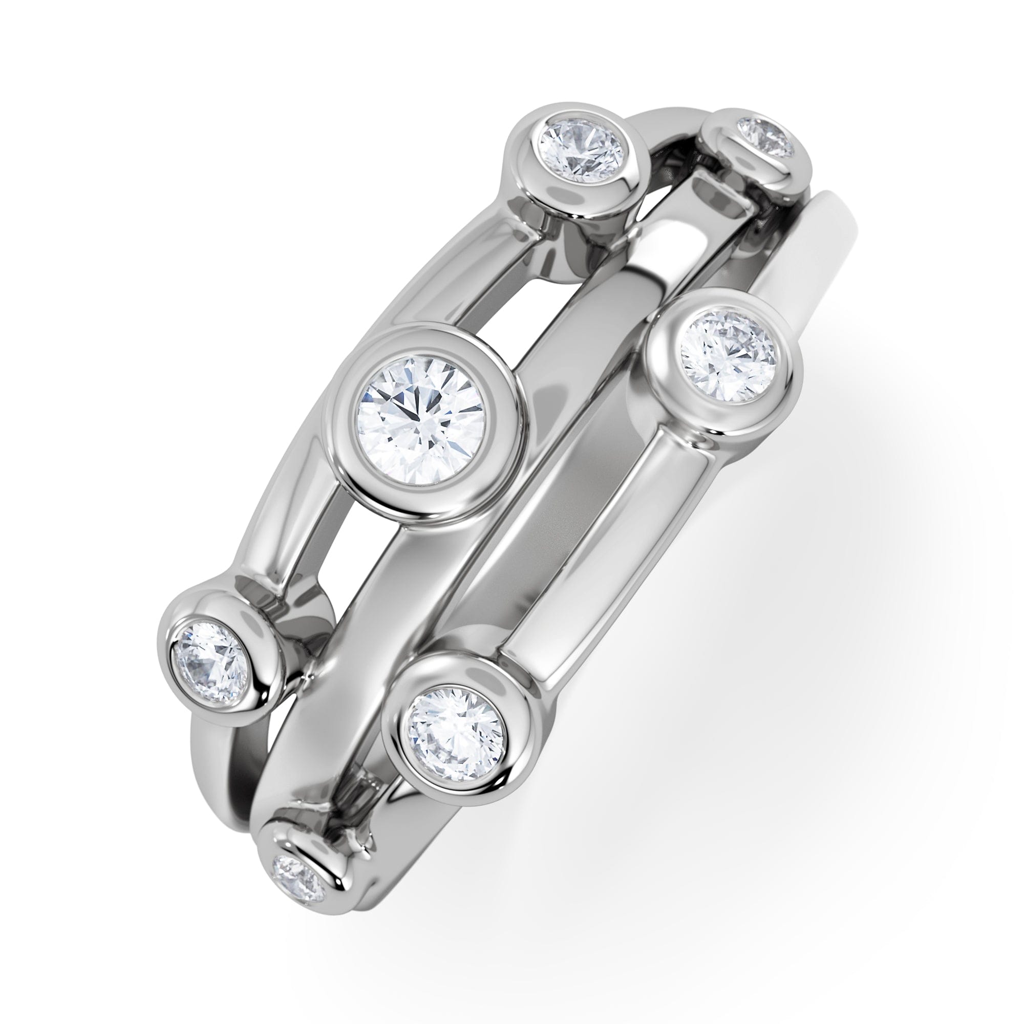 Diamond Lab Diamond Rain Drop Ring 0.25ct in 925 Silver