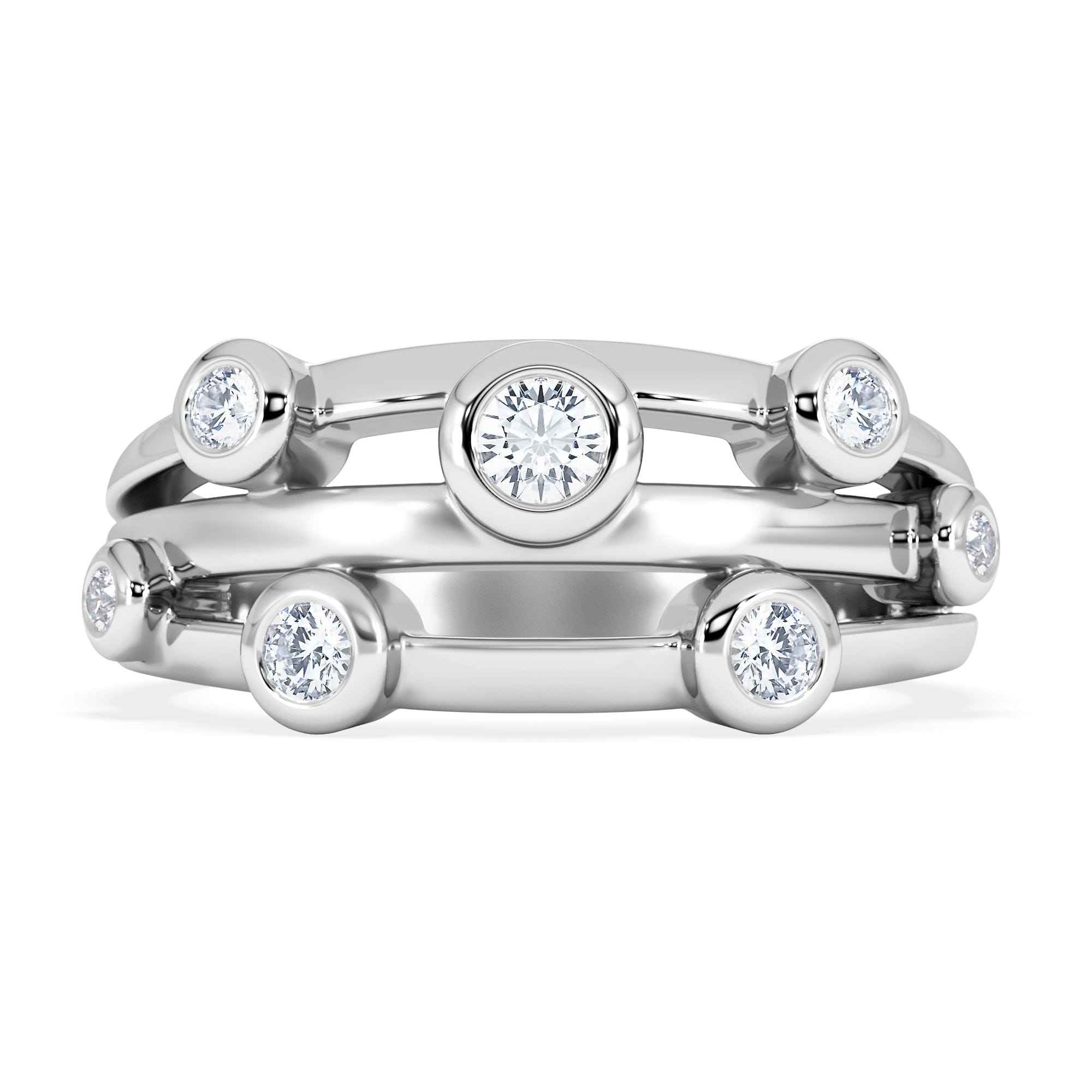 Diamond Lab Diamond Rain Drop Ring 0.25ct in 925 Silver