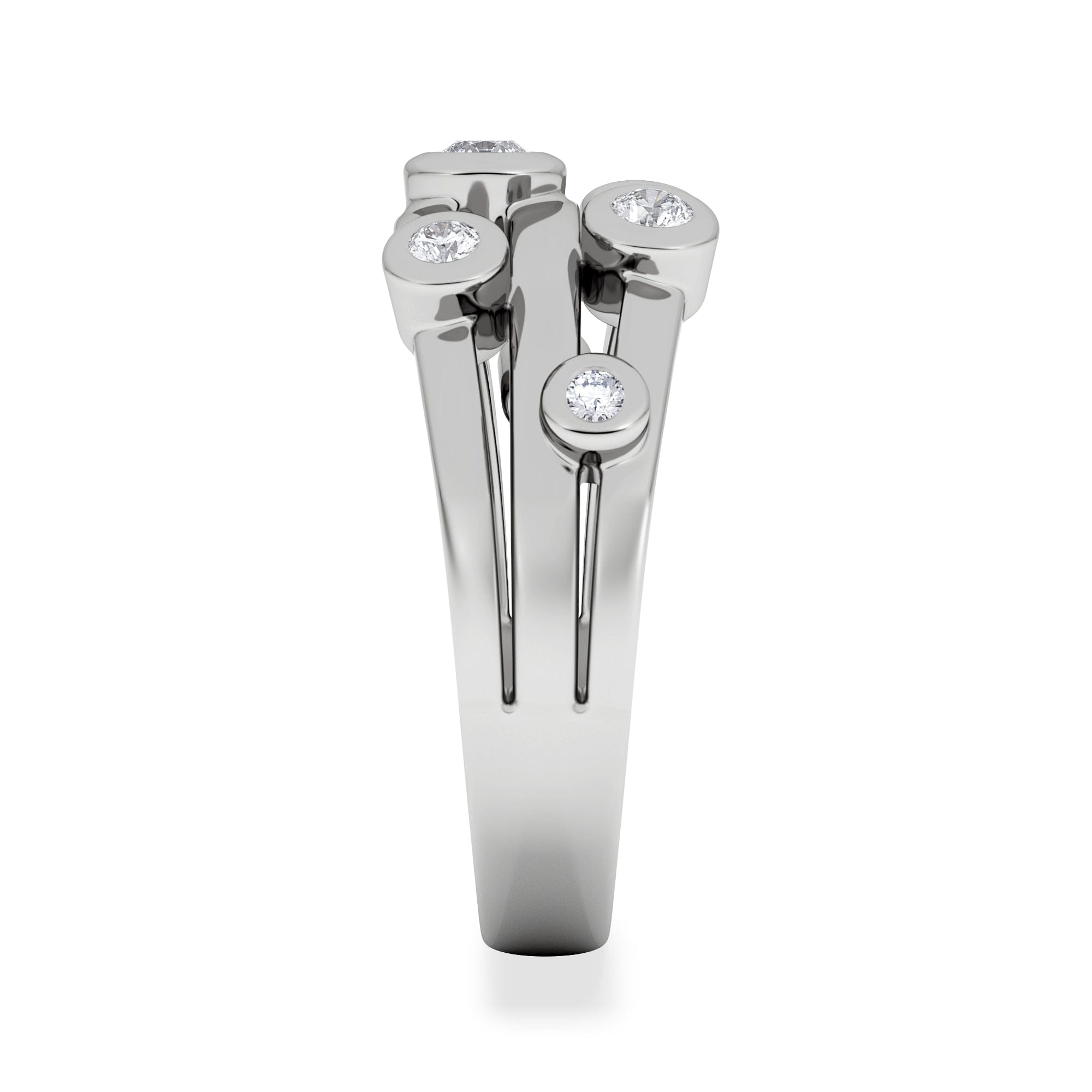Diamond Lab Diamond Rain Drop Ring 0.25ct in 925 Silver