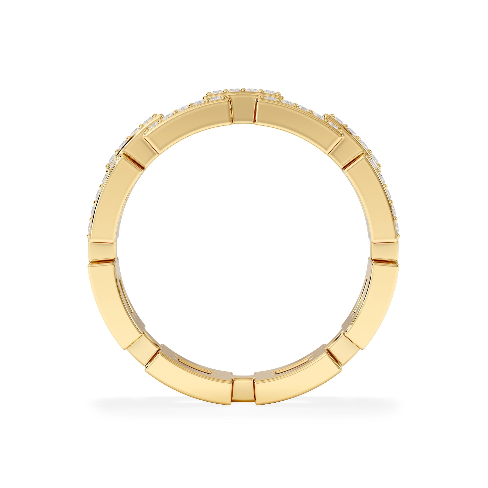 Diamond Lab Diamond Chain Link Ring 0.24ct in 18k Gold Vermeil