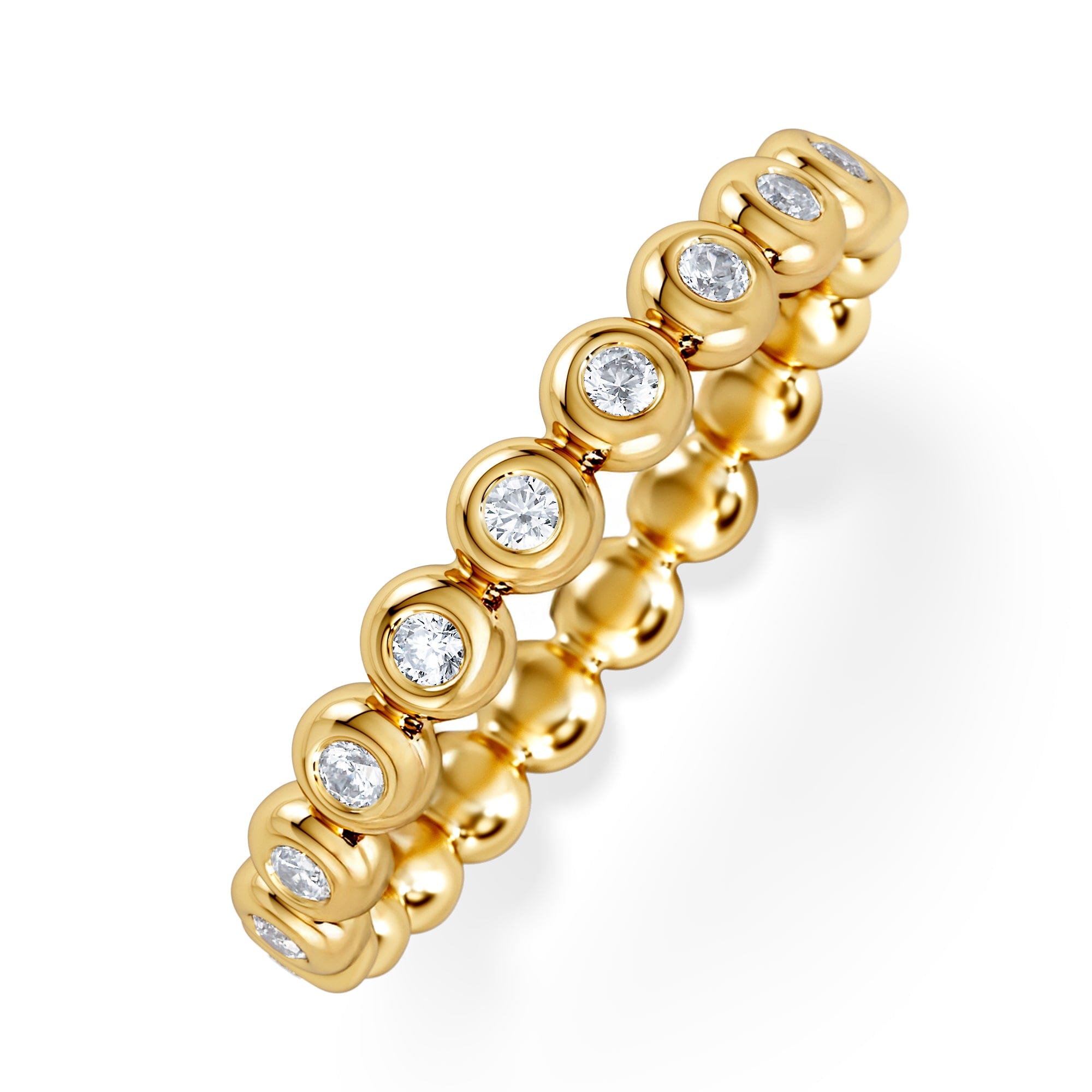 Diamond Lab Diamond Rubover Eternity Ring 0.33ct in 18K Gold Vermeil