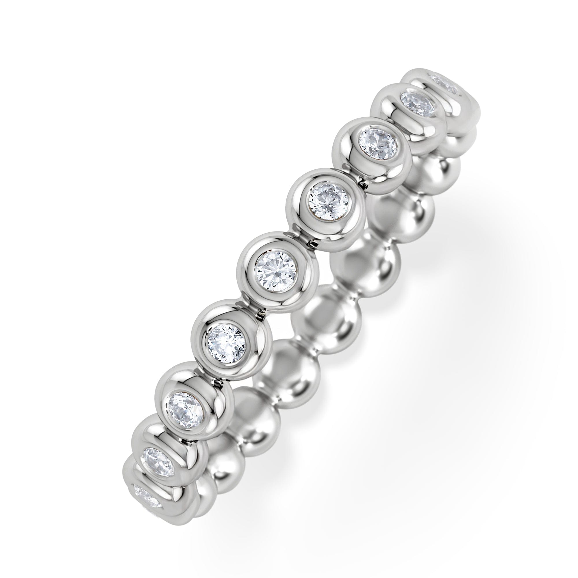 Diamond Lab Diamond Rubover Eternity Ring 0.33ct in 925 Silver