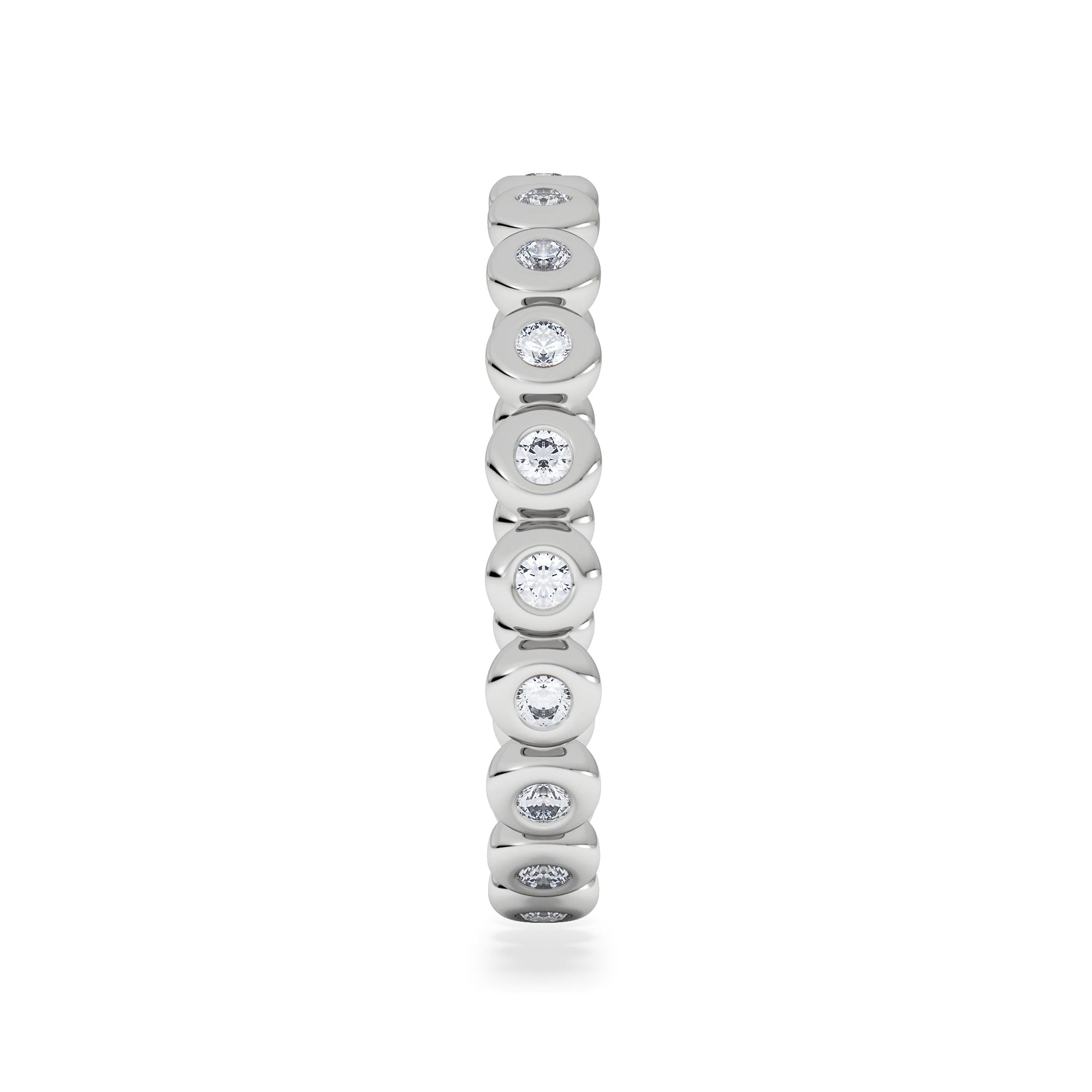 Diamond Lab Diamond Rubover Eternity Ring 0.33ct in 925 Silver