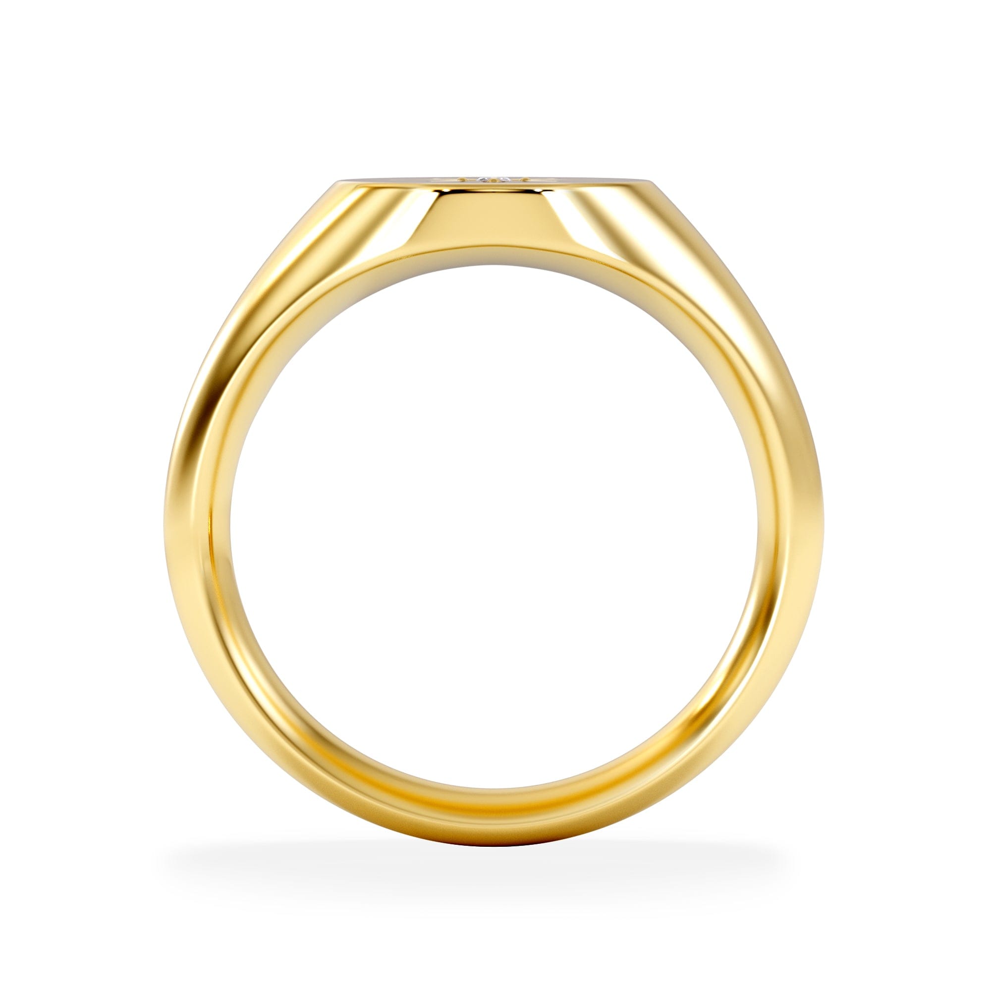 Diamond Star Signet Lab Diamond Ring in 18K Gold Vermeil