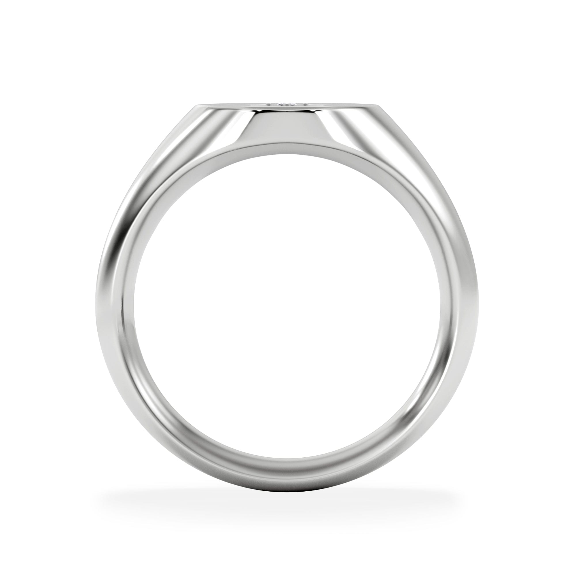Diamond Star Signet Lab Diamond Ring in 925 Silver