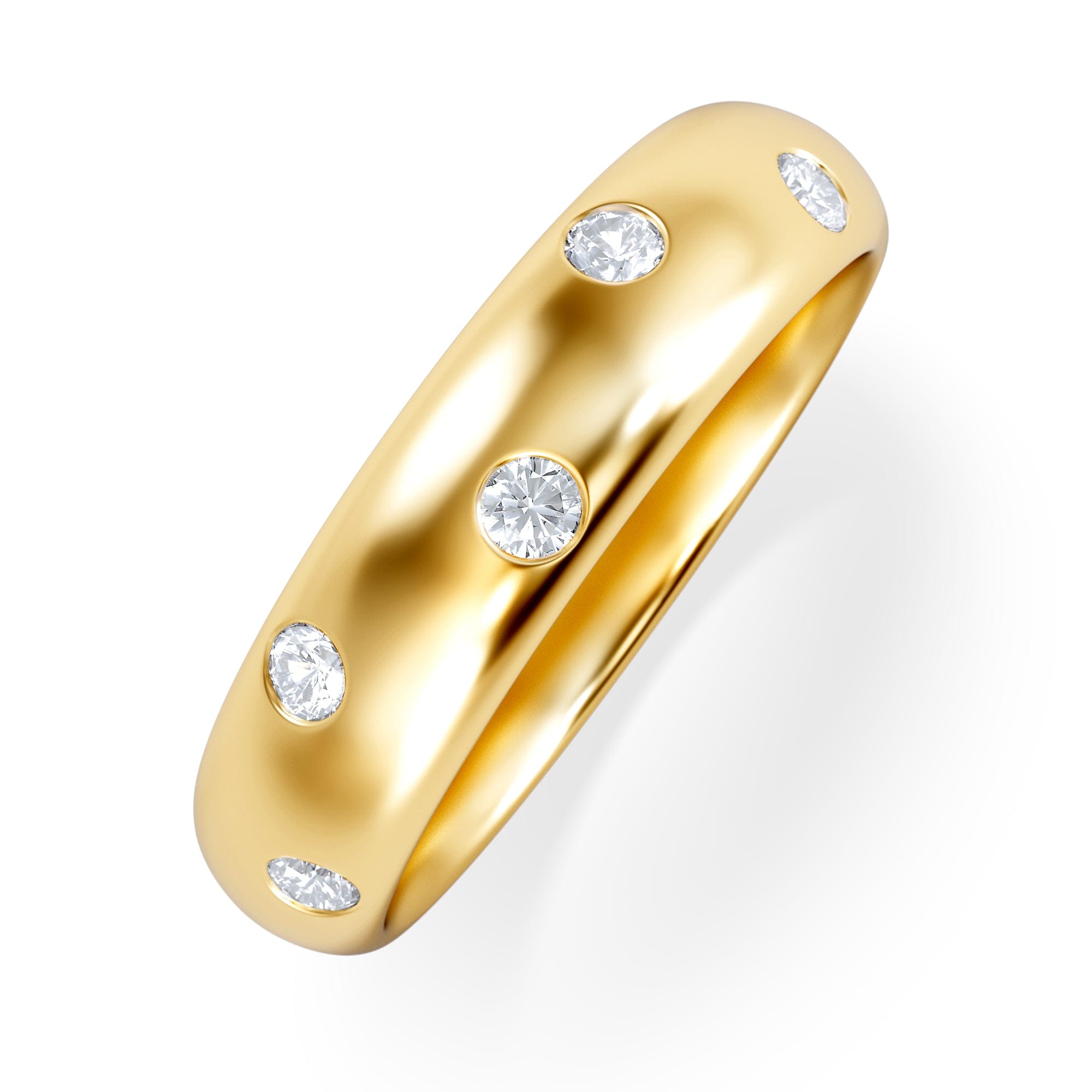 Diamond Seamless Lab Diamond Ring 0.26ct in 18K Gold Vemeil