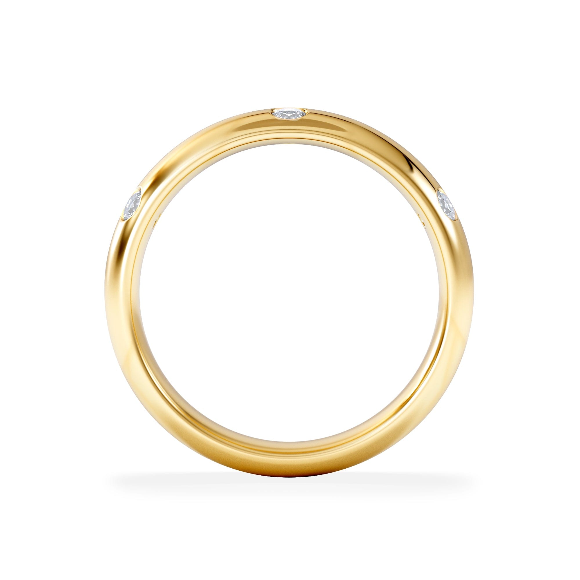 Diamond Seamless Lab Diamond Ring 0.26ct in 18K Gold Vemeil