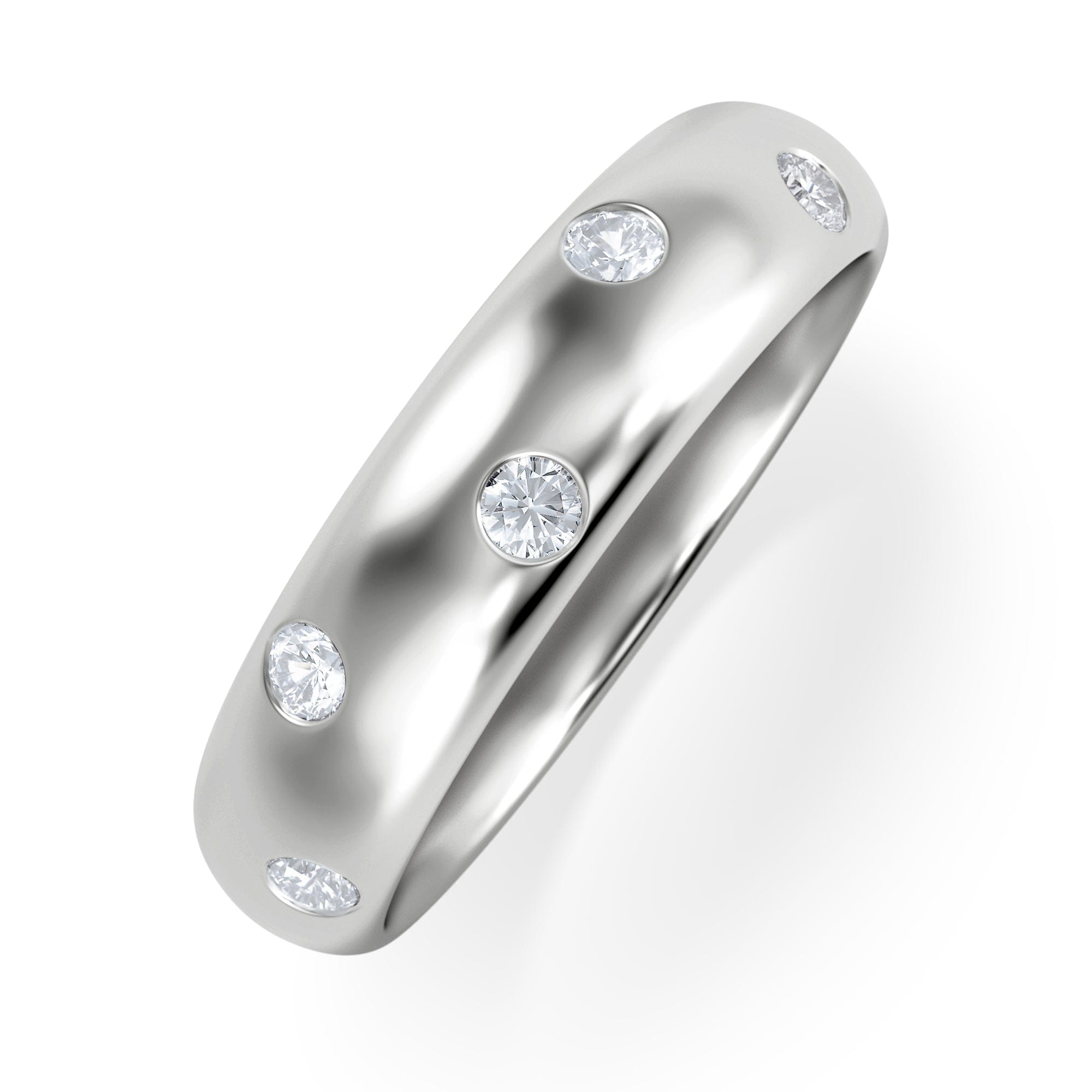 Diamond Seamless Lab Diamond Ring 0.26ct in Sterling Silver