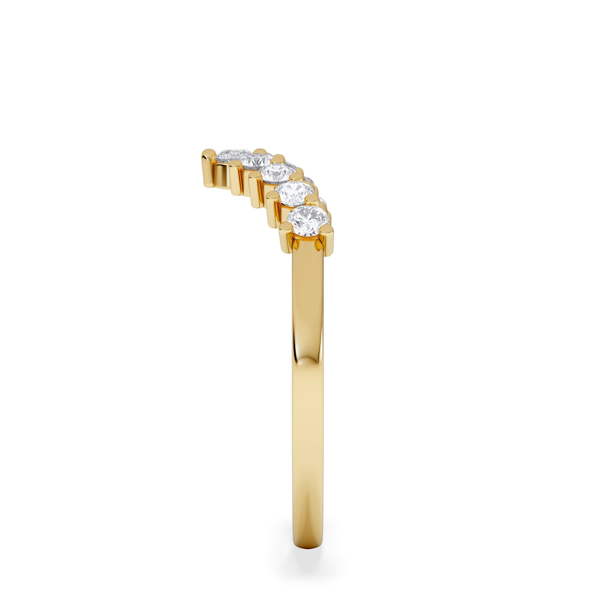 WISHBONE Starlit 0.30ct Lab Diamond Wishbone Ring H/Si Quality in 9K Yellow Gold