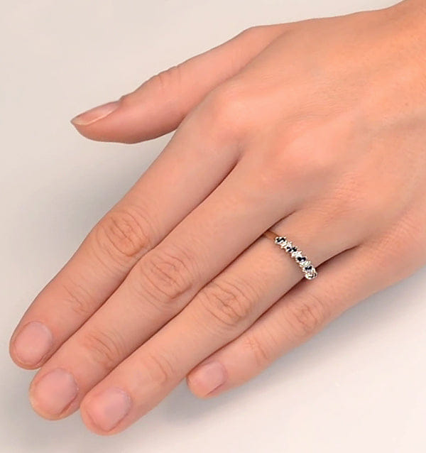 Diamond Sapphire 0.18ct And Diamond 9K Gold Ring