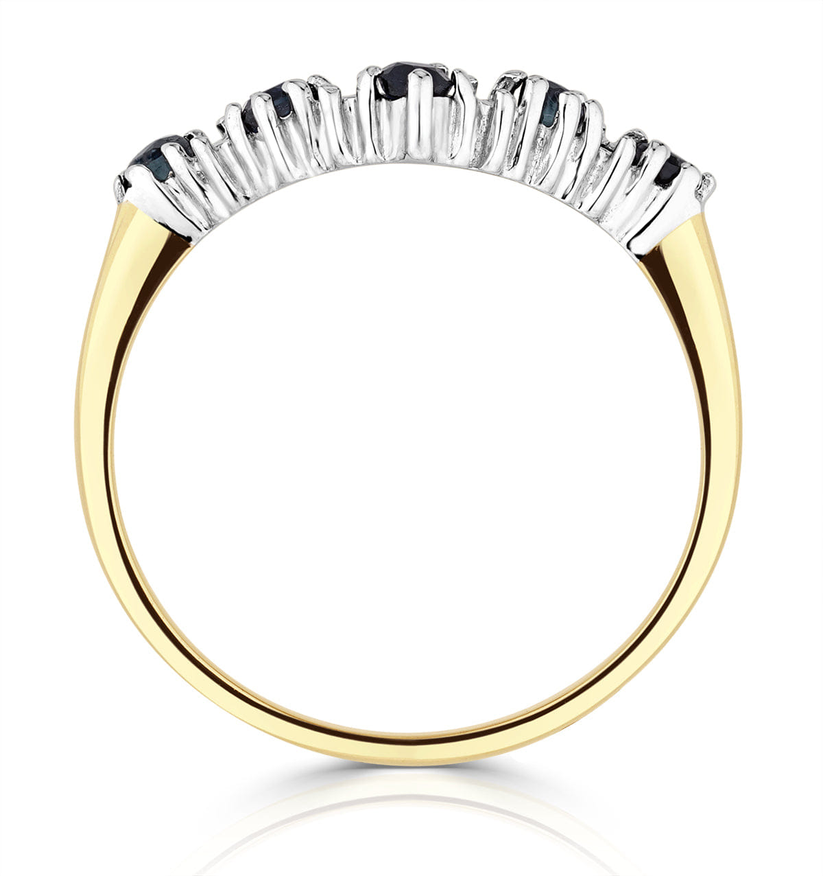 Diamond Sapphire 0.25ct And Diamond 9K Gold Ring